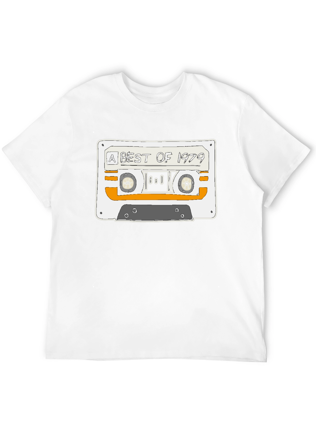 Black Retro 'A Best of 1979' Cassette Tape Black T-Shirt view 12