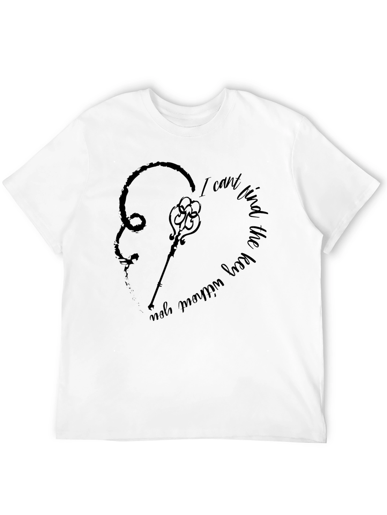 Black Key to My Heart Graphic Tee - Black view 12