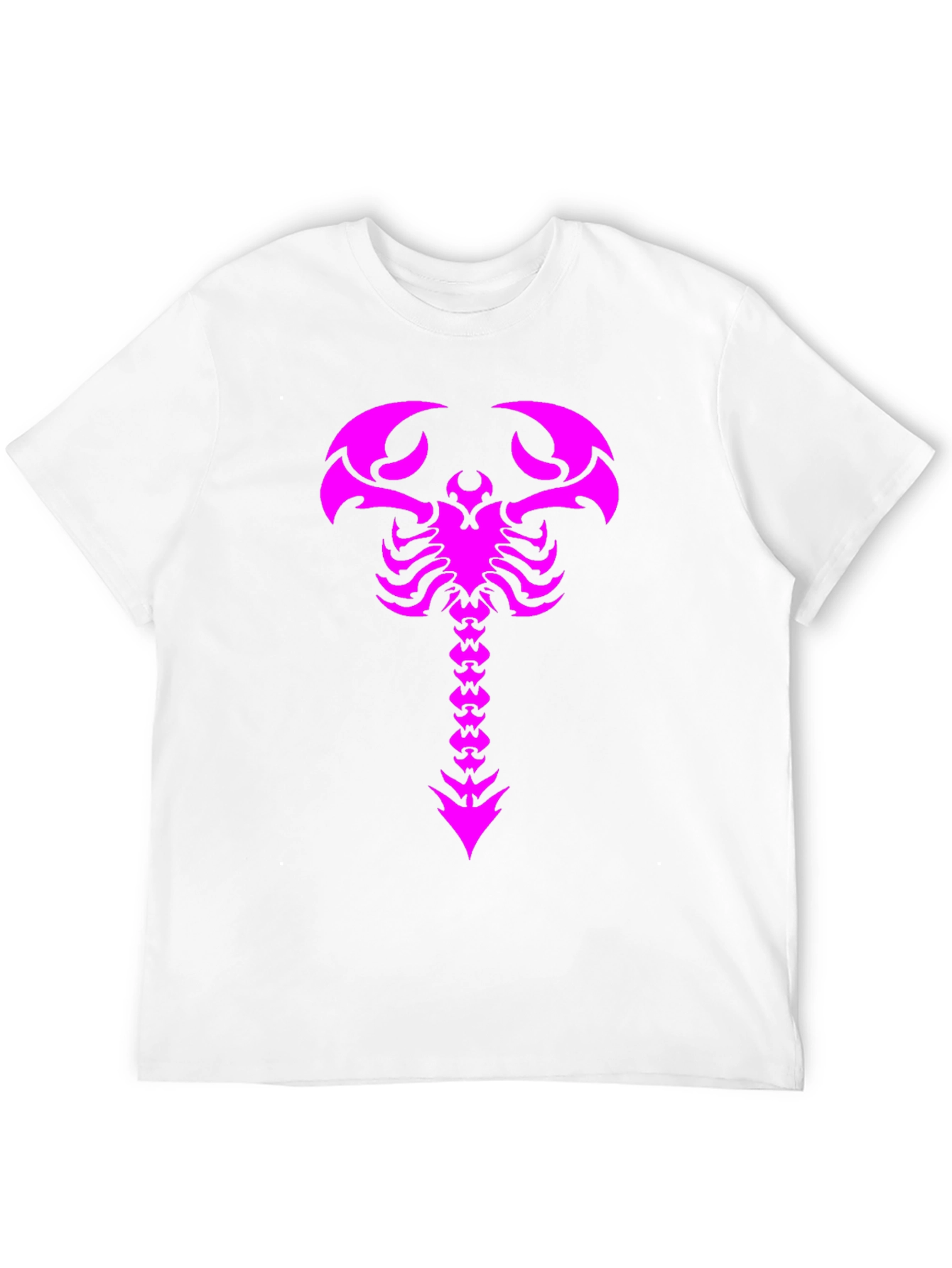 Black Black T-Shirt with Magenta Scorpion Print view 12