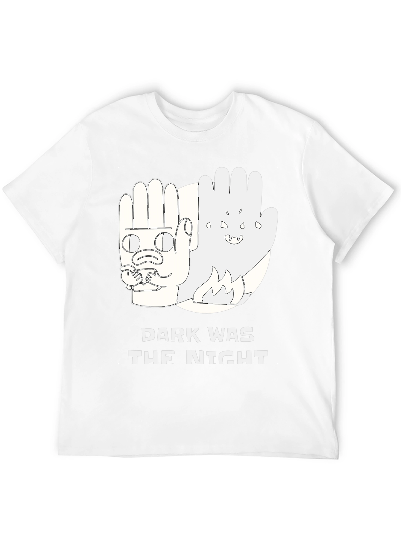 Black Dark Was The Night Graphic Tee - Black Cotton Blend view 12