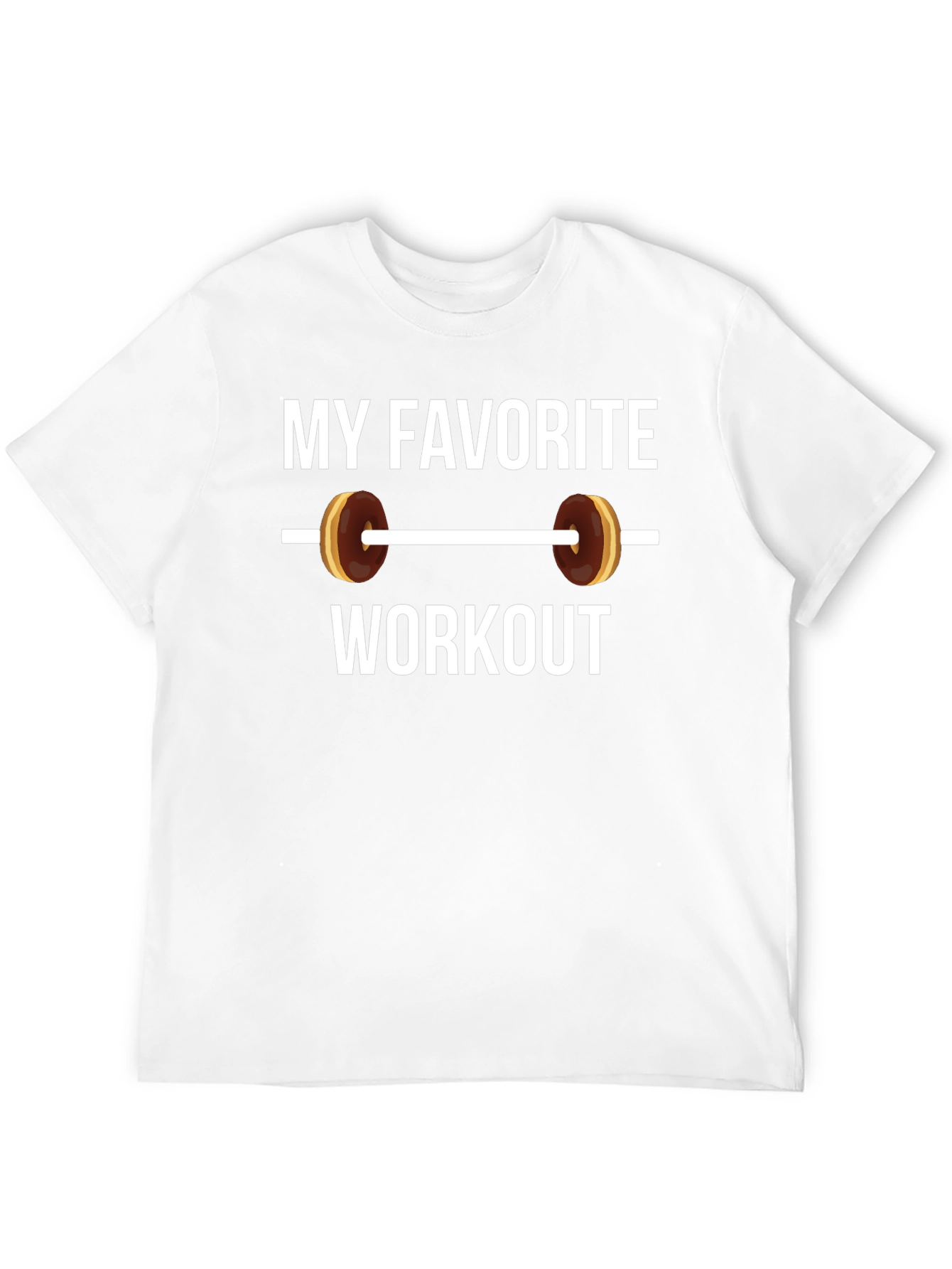 Black Funny Donut Workout T-Shirt - My Favorite Workout Tee view 12