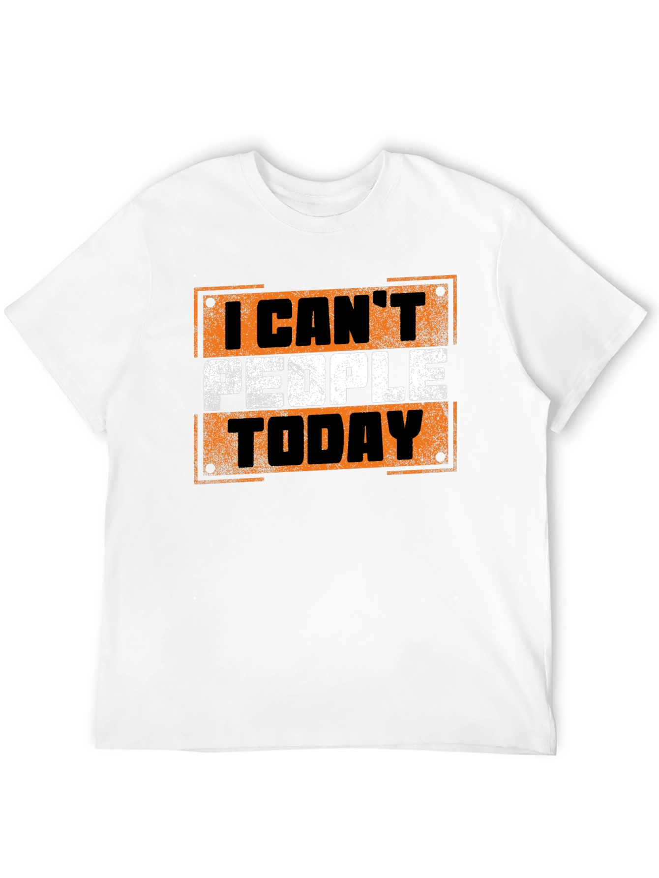 Black I Can't People Today Graphic Tee - Black Cotton T-Shirt view 12