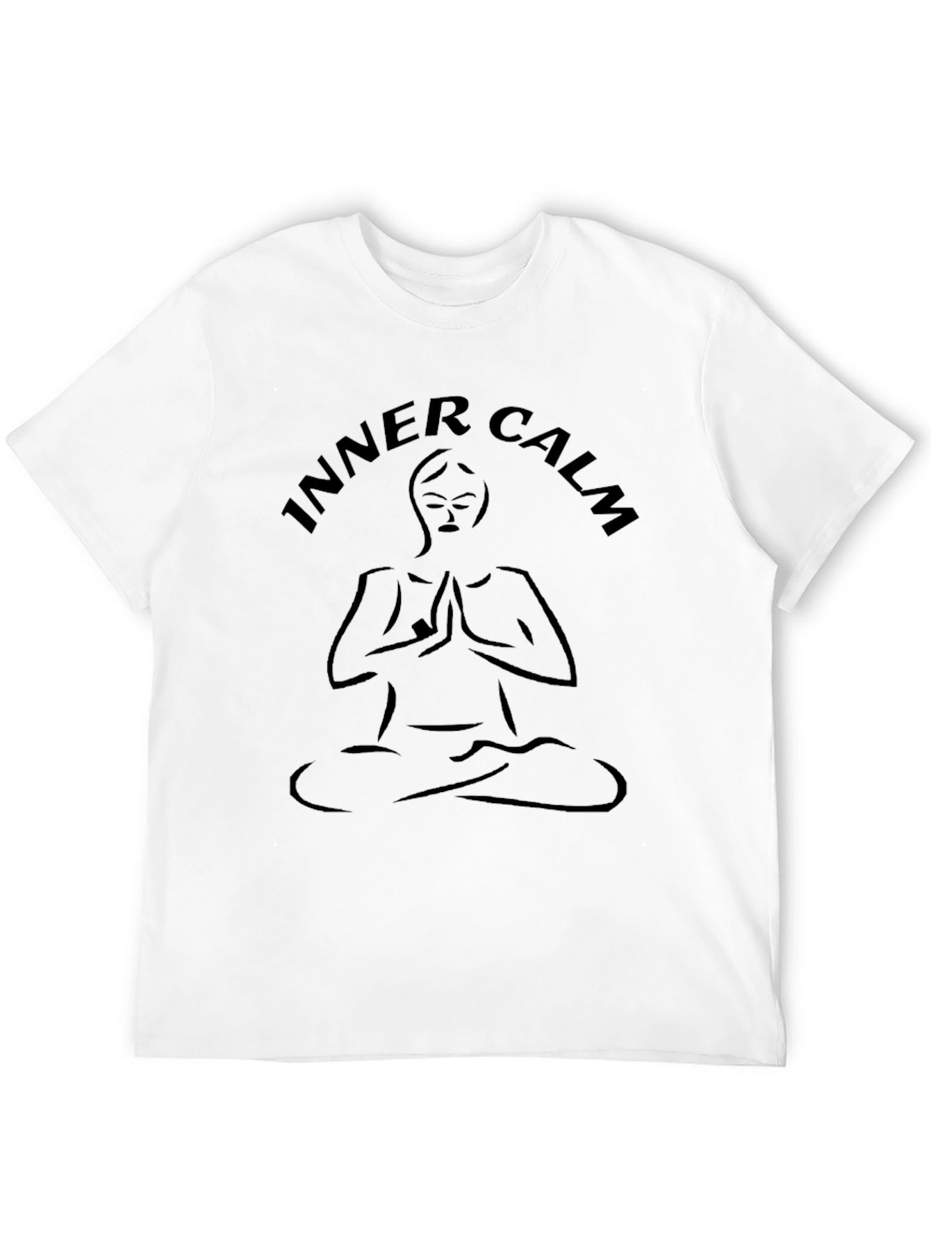 Black Inner Calm Yoga Graphic T-Shirt view 12