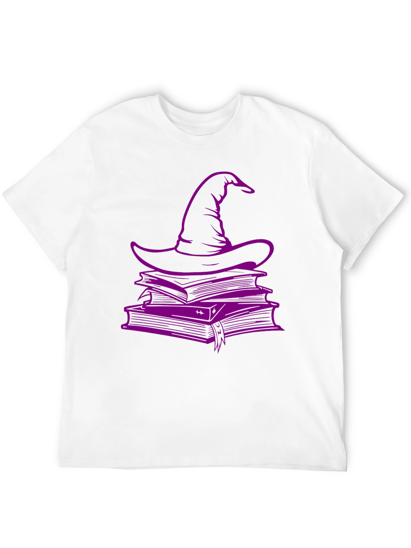 Black Witch Hat & Books T-Shirt - Spooky Season Style view 12