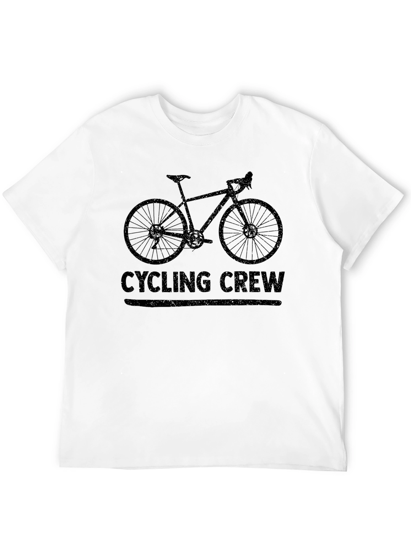 Black Cycling Crew Black Graphic Tee Shirt view 12