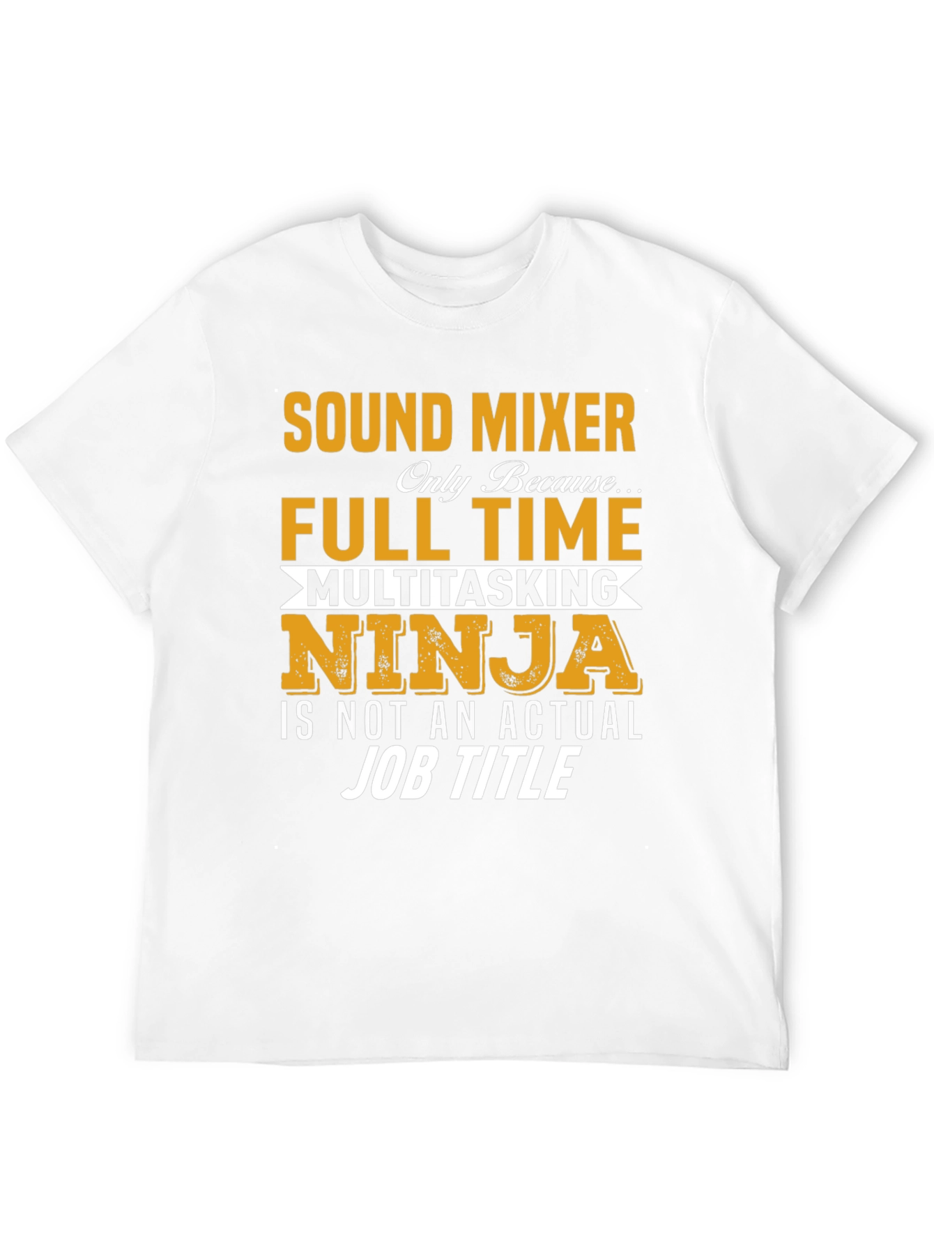 Black Sound Mixer Full-Time Multitasking Ninja T-Shirt view 12
