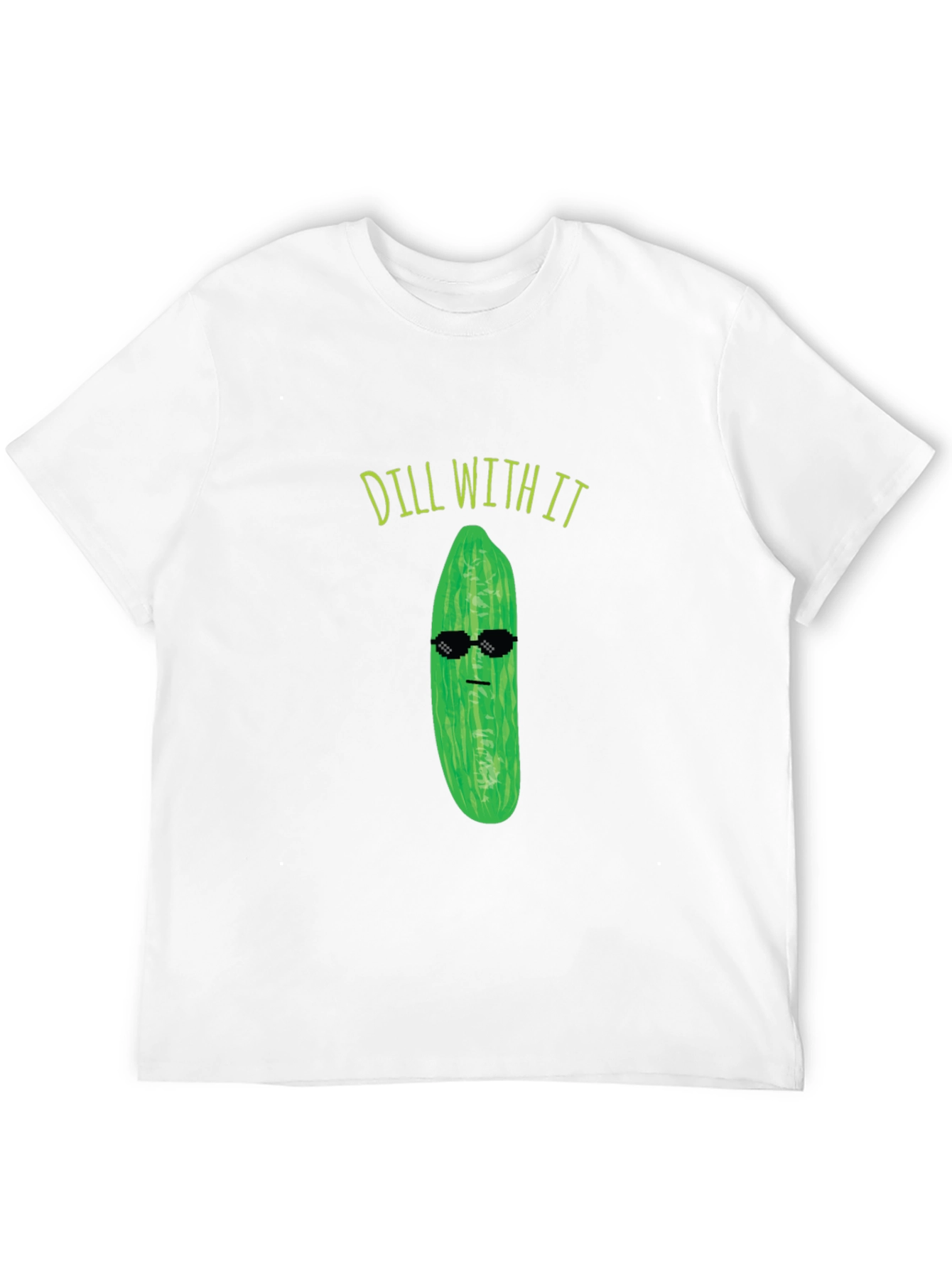 Black Dill With It Funny Pickle Graphic Black T-Shirt view 12