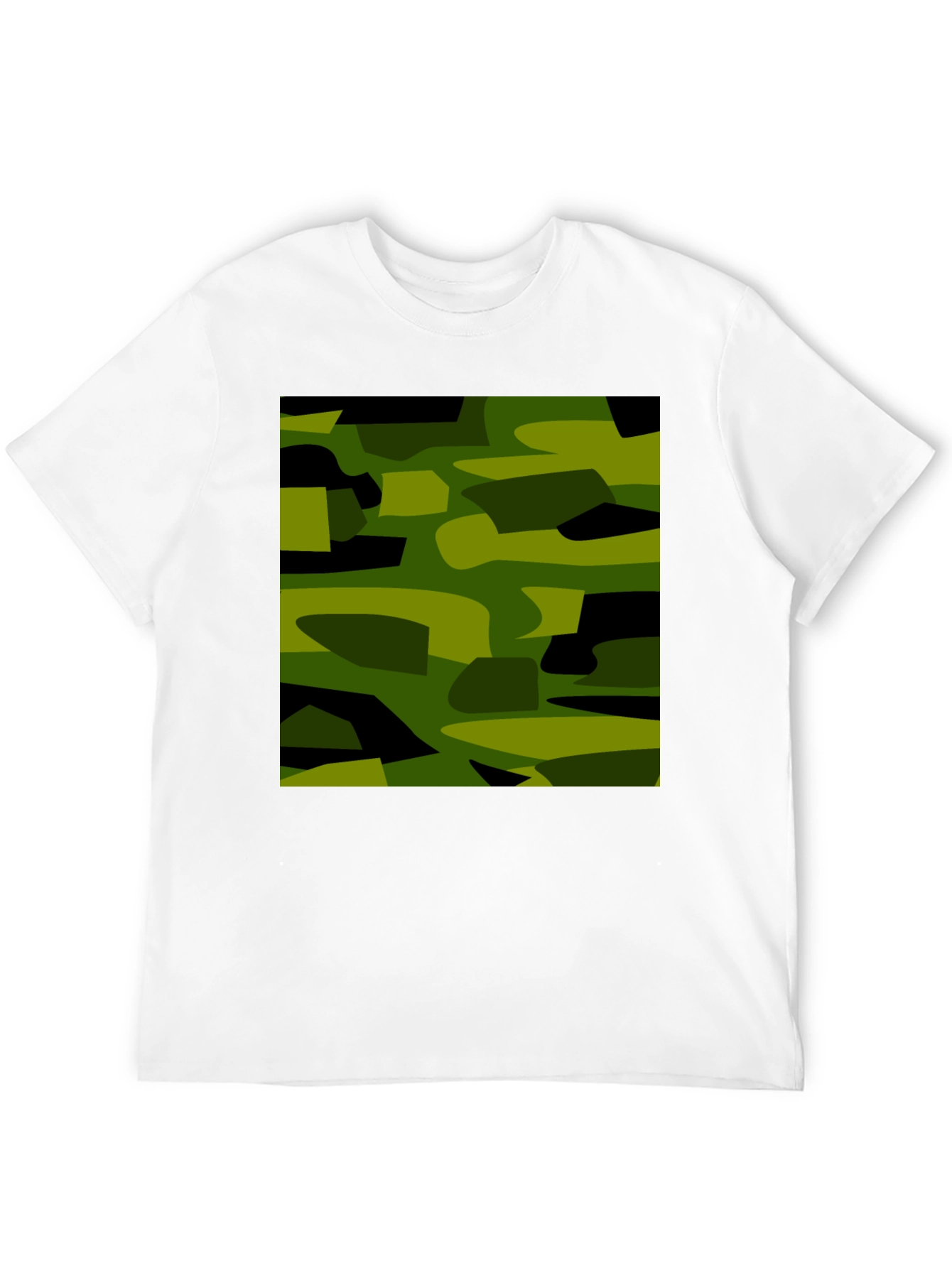 Black Camouflage Graphic Print Black T-Shirt view 12