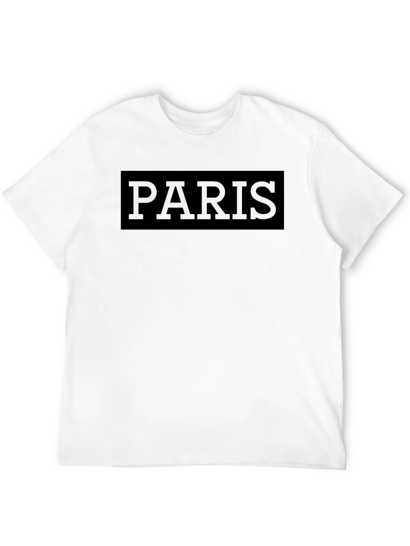 Black Paris Graphic Tee - Stylish Minimalist Black T-Shirt view 12