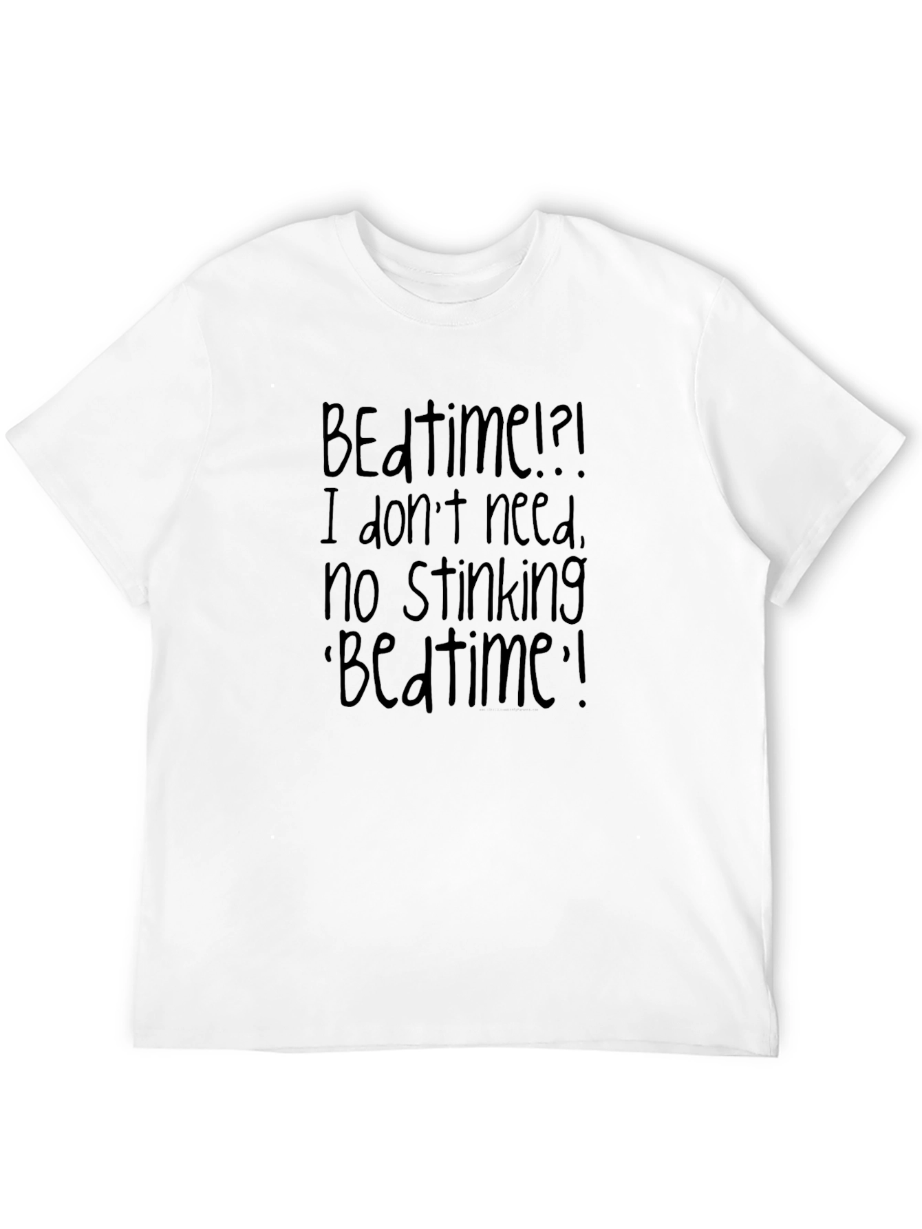 Black Funny "No Bedtime" Graphic Tee view 12
