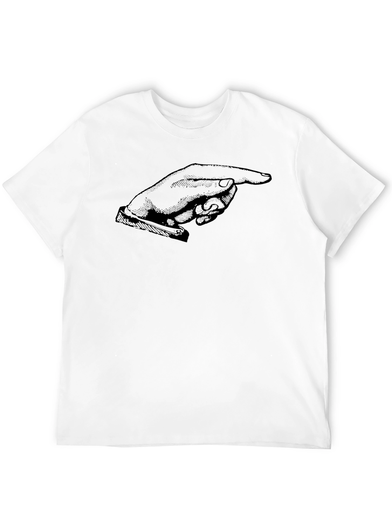 Black Vintage Pointing Hand Graphic Tee - Black view 12