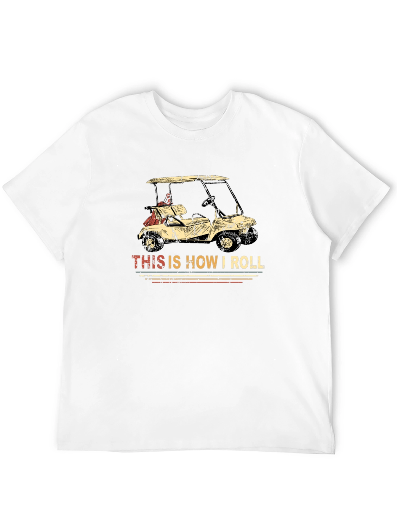 Black This Is How I Roll Funny Golf Cart T-Shirt view 12