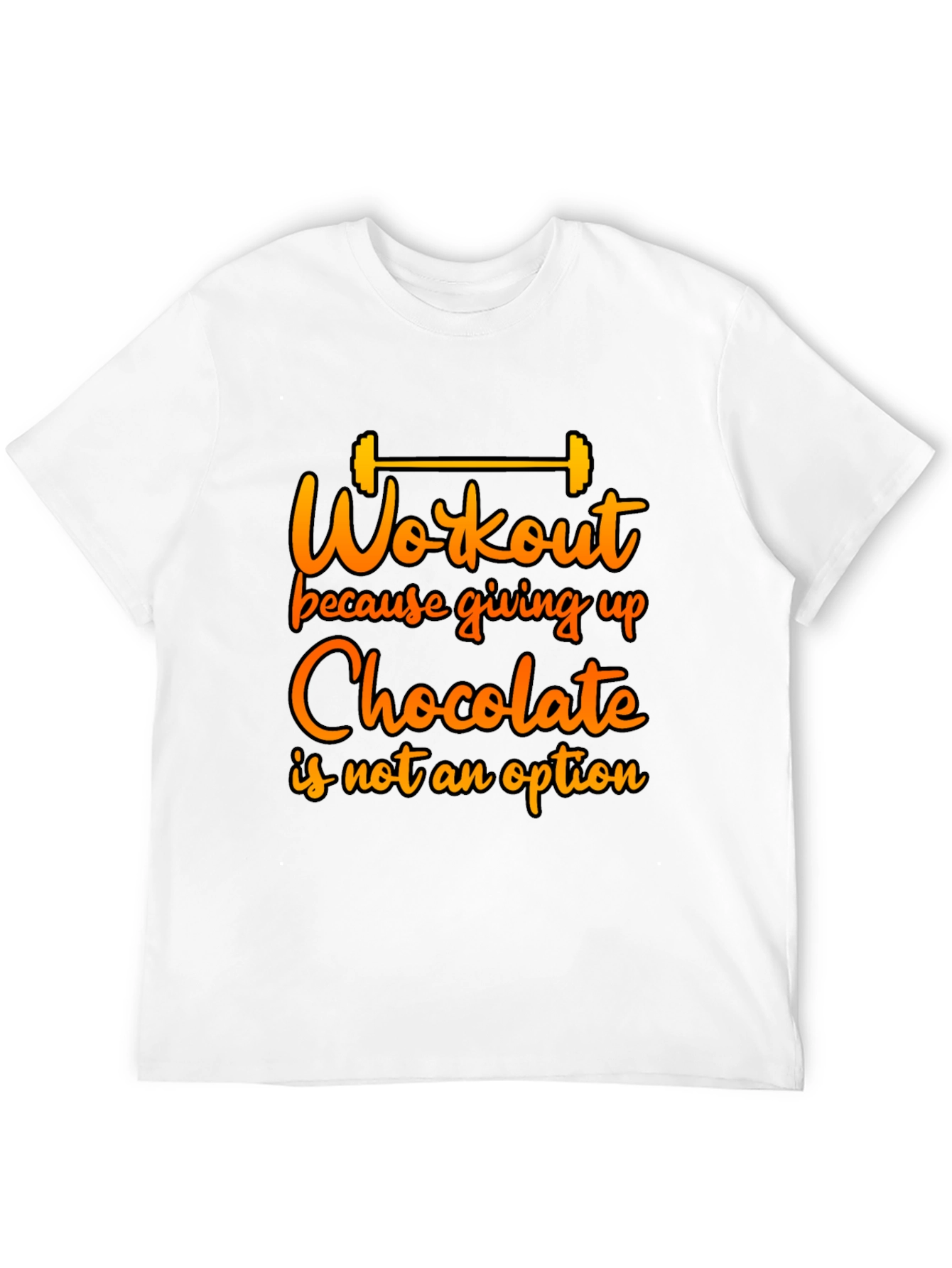 Black Workout For Chocolate Graphic Tee - Funny Fitness Shirt view 12