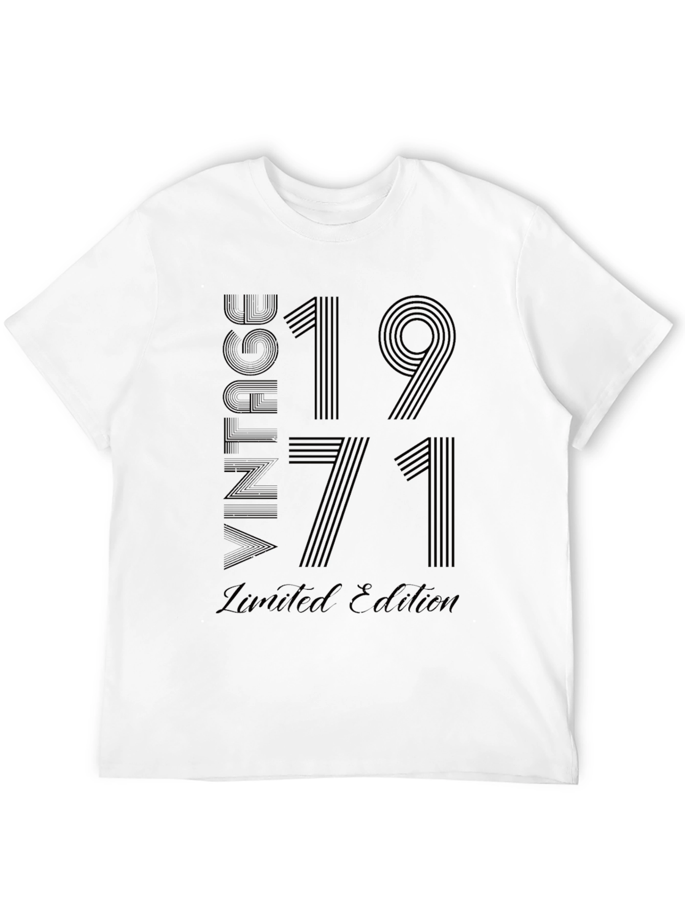 Black Vintage 1971 Limited Edition Black T-Shirt view 12