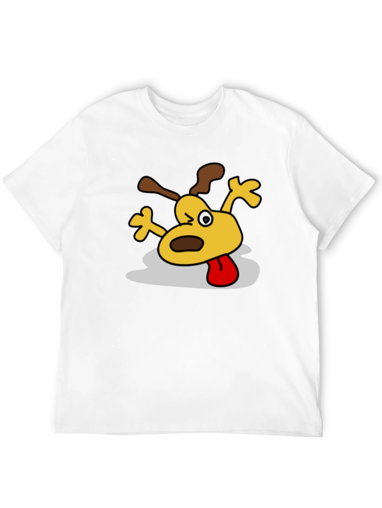Black Cartoon Dog Graphic Black T-Shirt view 12