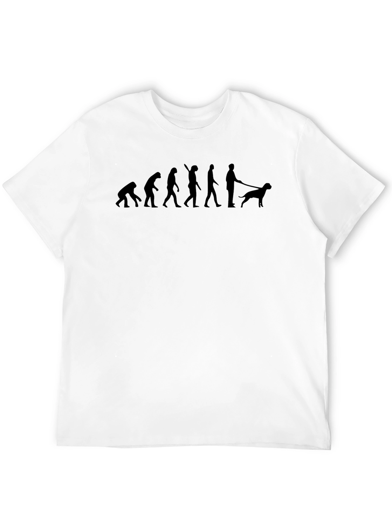 Black Evolution of Dog Walker Graphic T-Shirt view 12