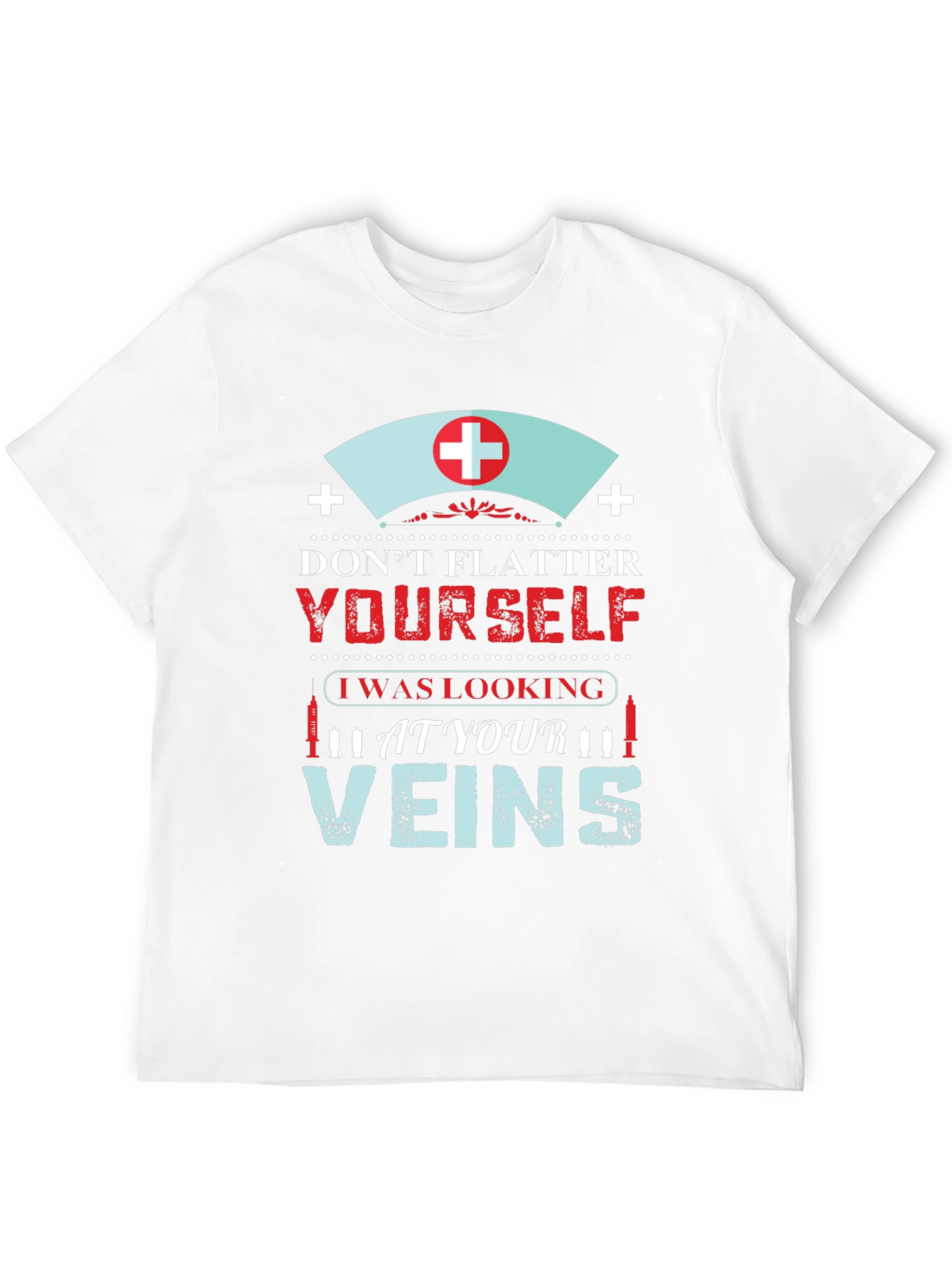 Black Funny Nurse Vein T-Shirt view 12