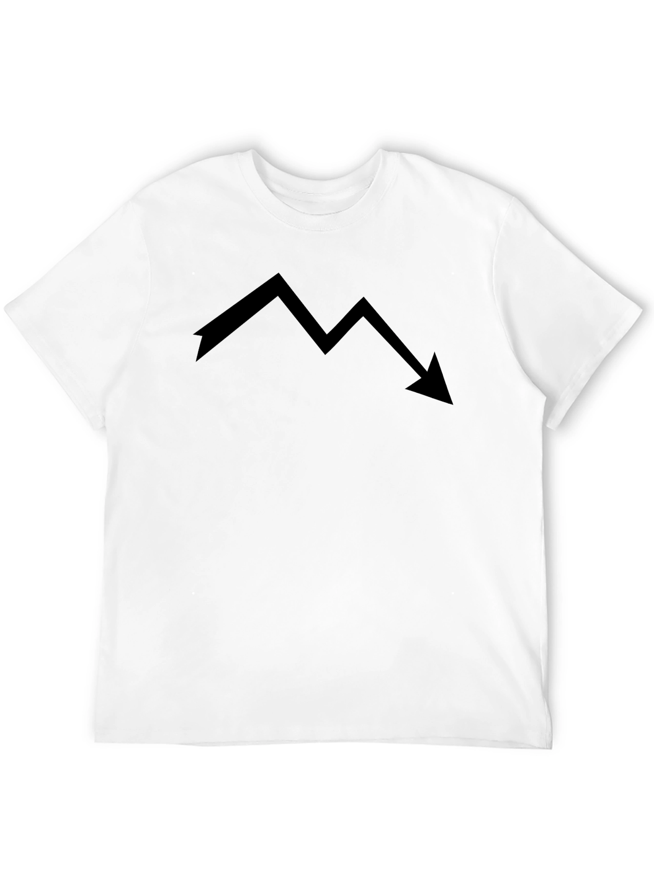 Black Downward Arrow Tee - Modern Graphic T-Shirt view 12