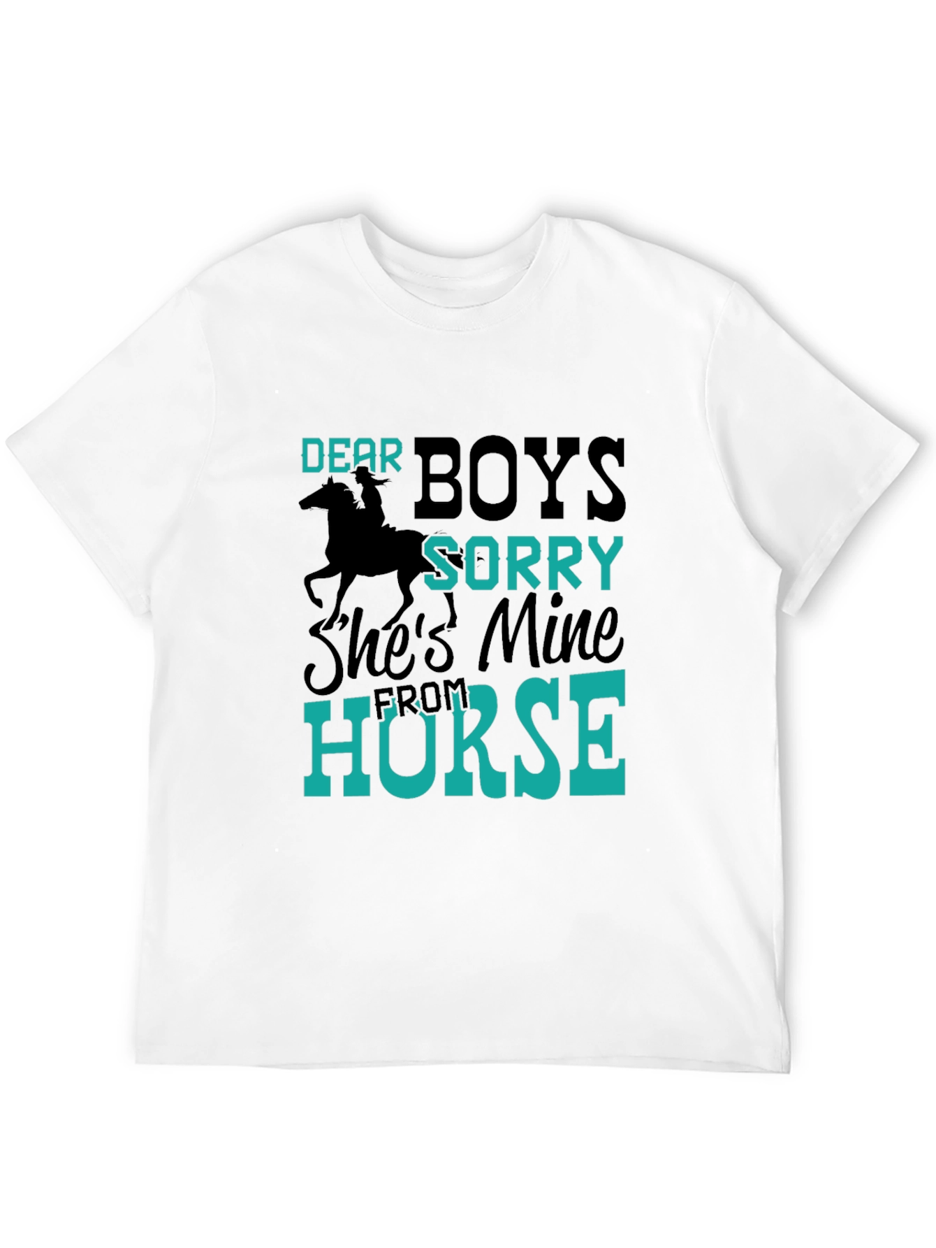 Black Funny Dear Boys Horse Lover T-Shirt view 12