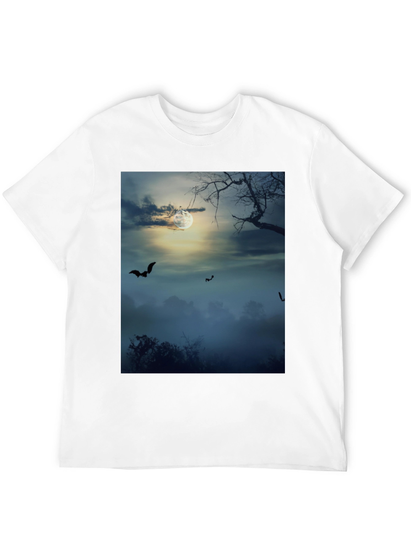 Spooky Night Bats Graphic Tee - 12