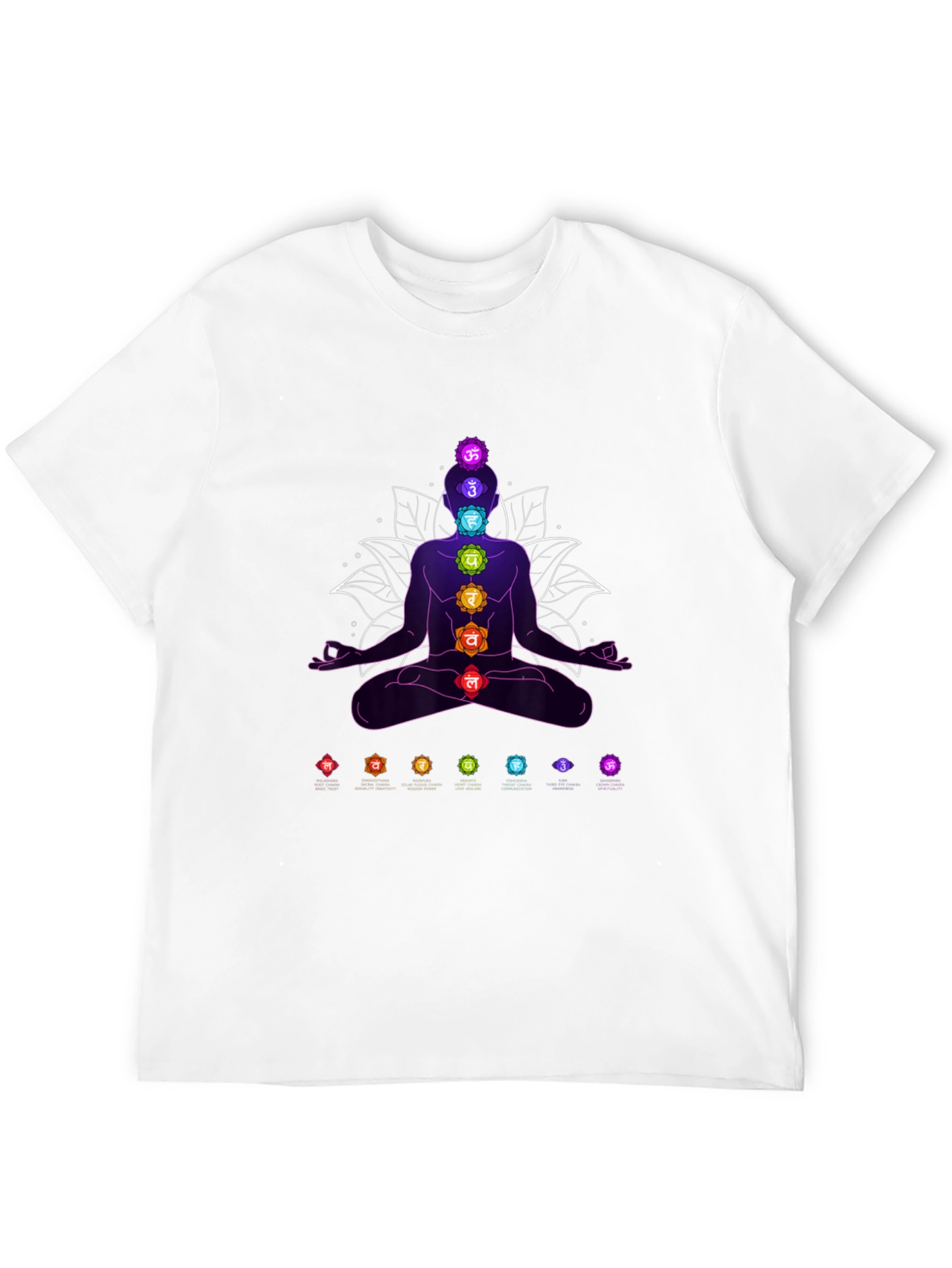 Black Chakra Meditation T-Shirt - Spiritual Design view 12
