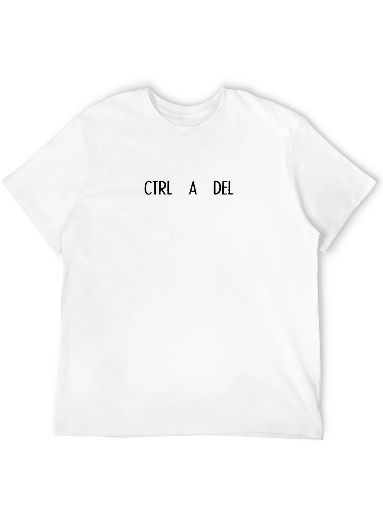 Black CTRL A DEL Black Graphic Tee - Funny Computer Humor Shirt view 12