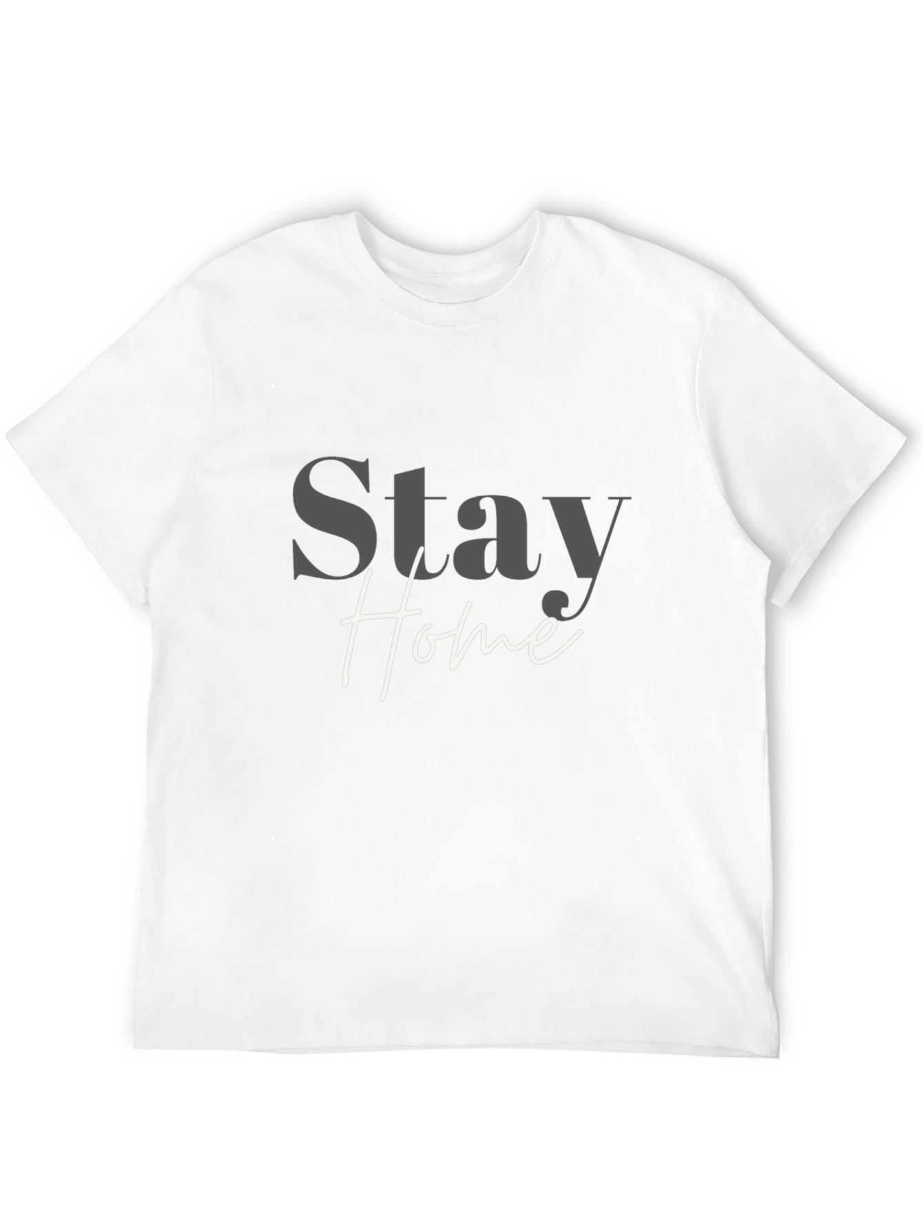 Black Stay Home Graphic Tee - Black Cotton Blend view 12