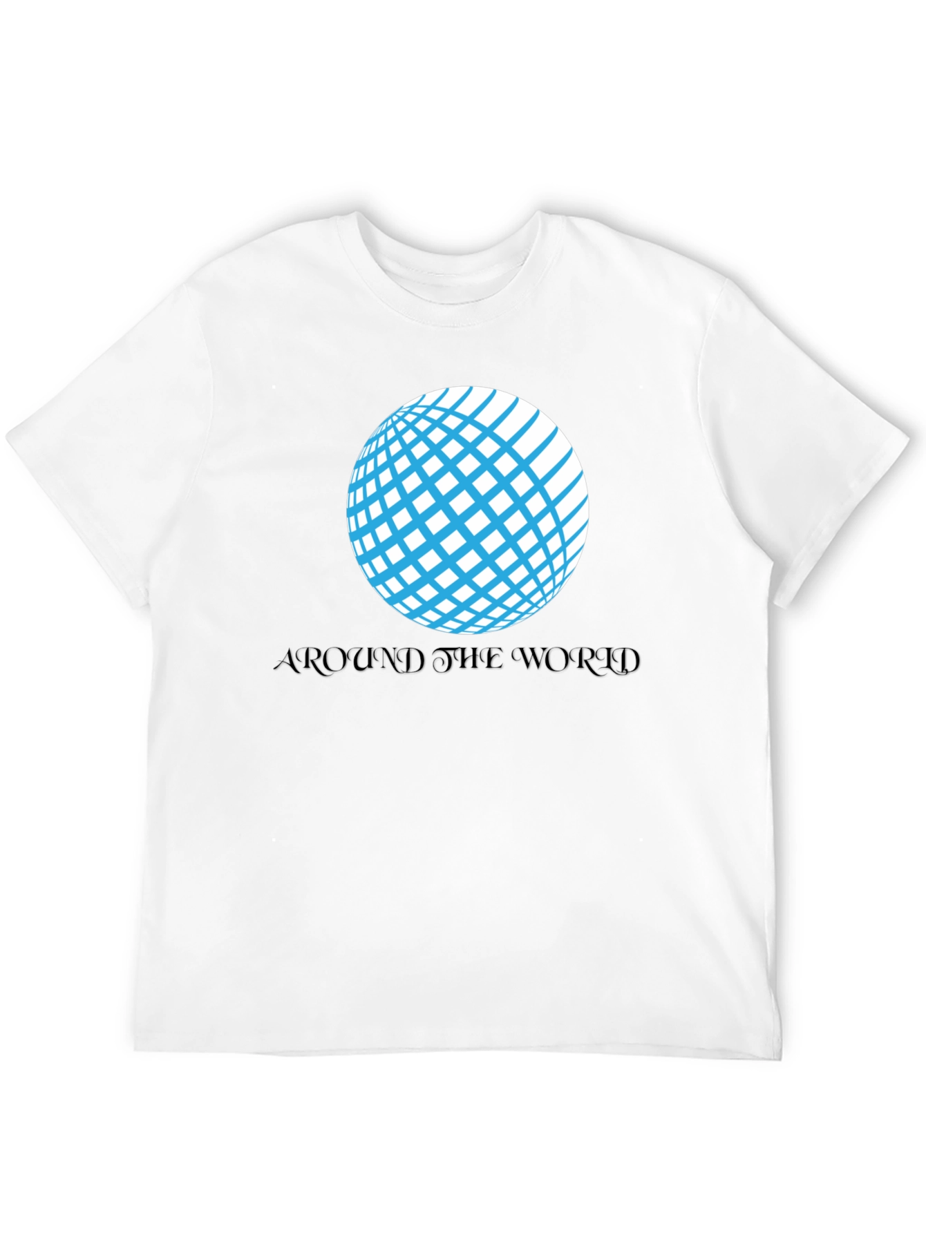 Black Around the World Graphic T-Shirt - Unisex Casual Tee view 12