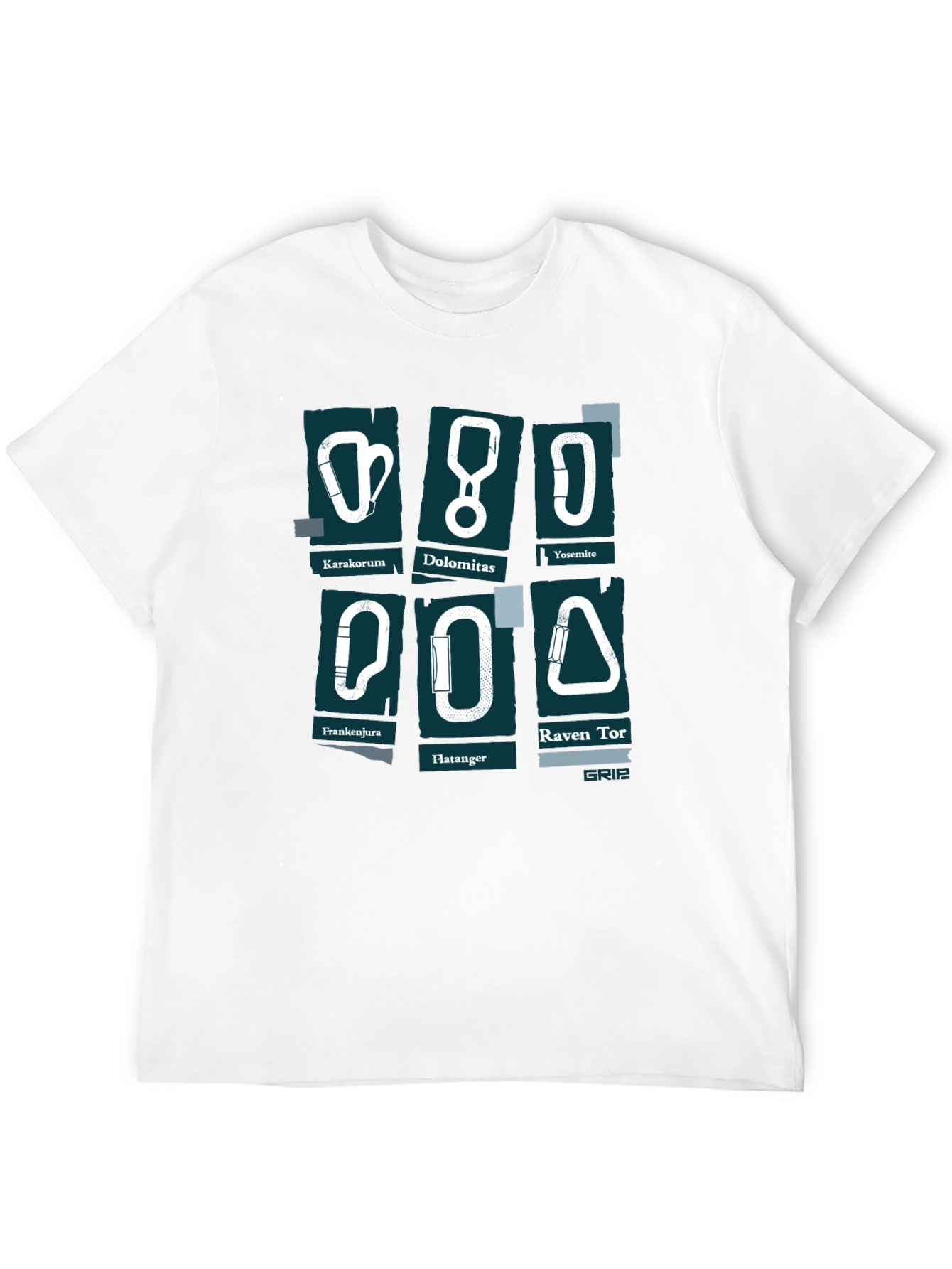 Black Climbing Carabiner T-Shirt - Black Adventure Tee view 12