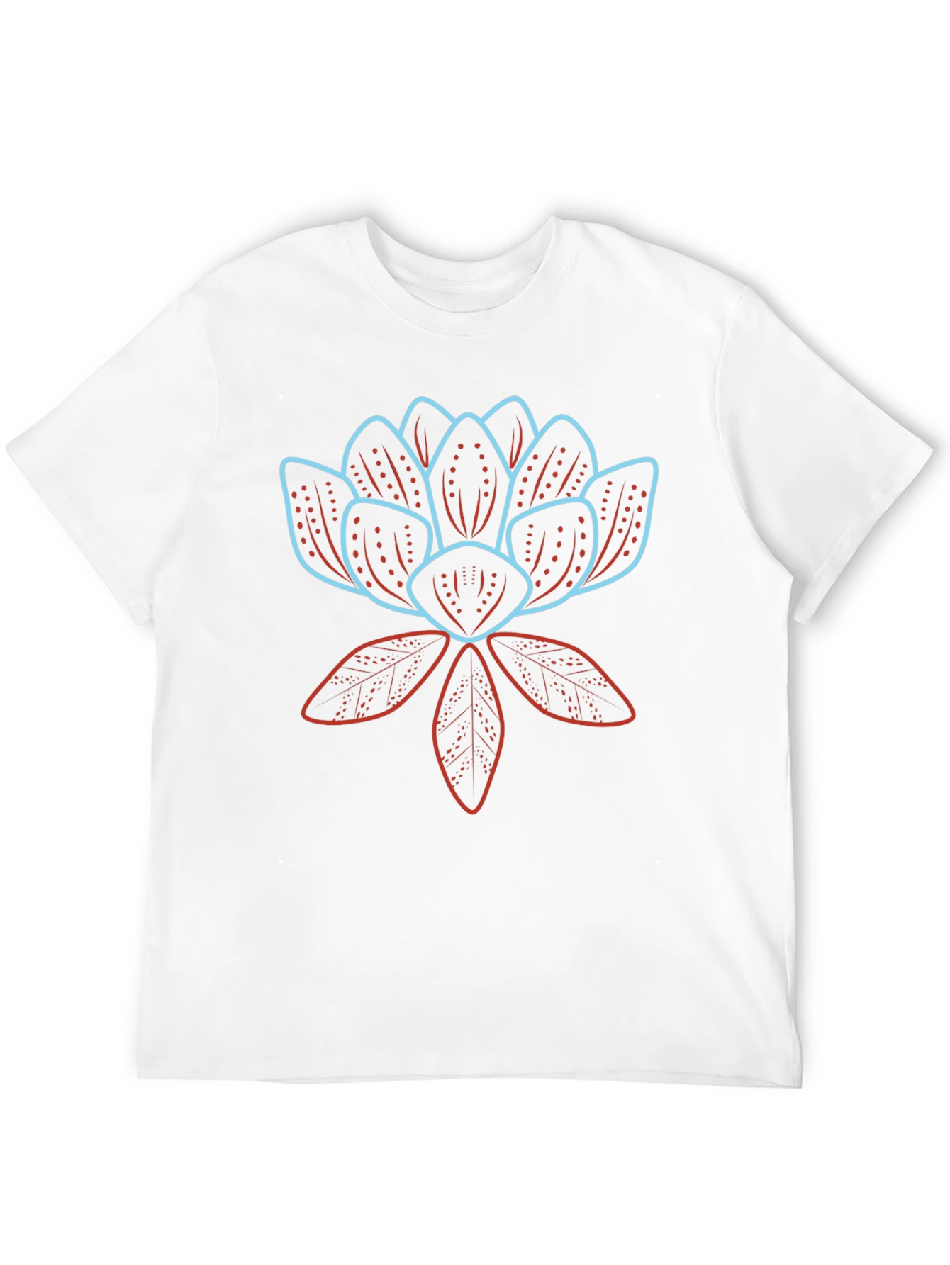 Black Lotus Flower Graphic Black T-Shirt view 12