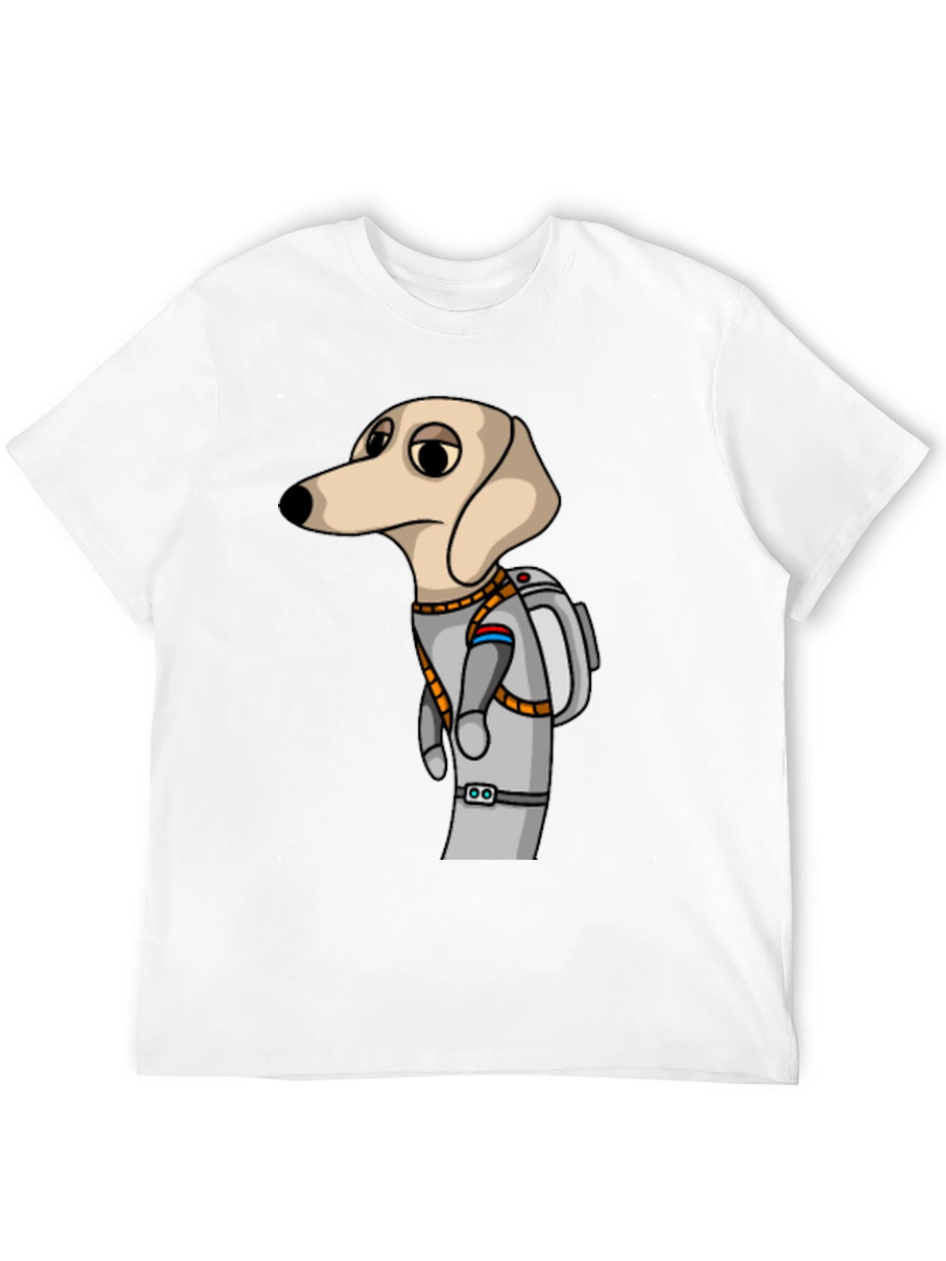 Black Dog Astronaut Graphic Tee - Unisex Black T-Shirt view 12