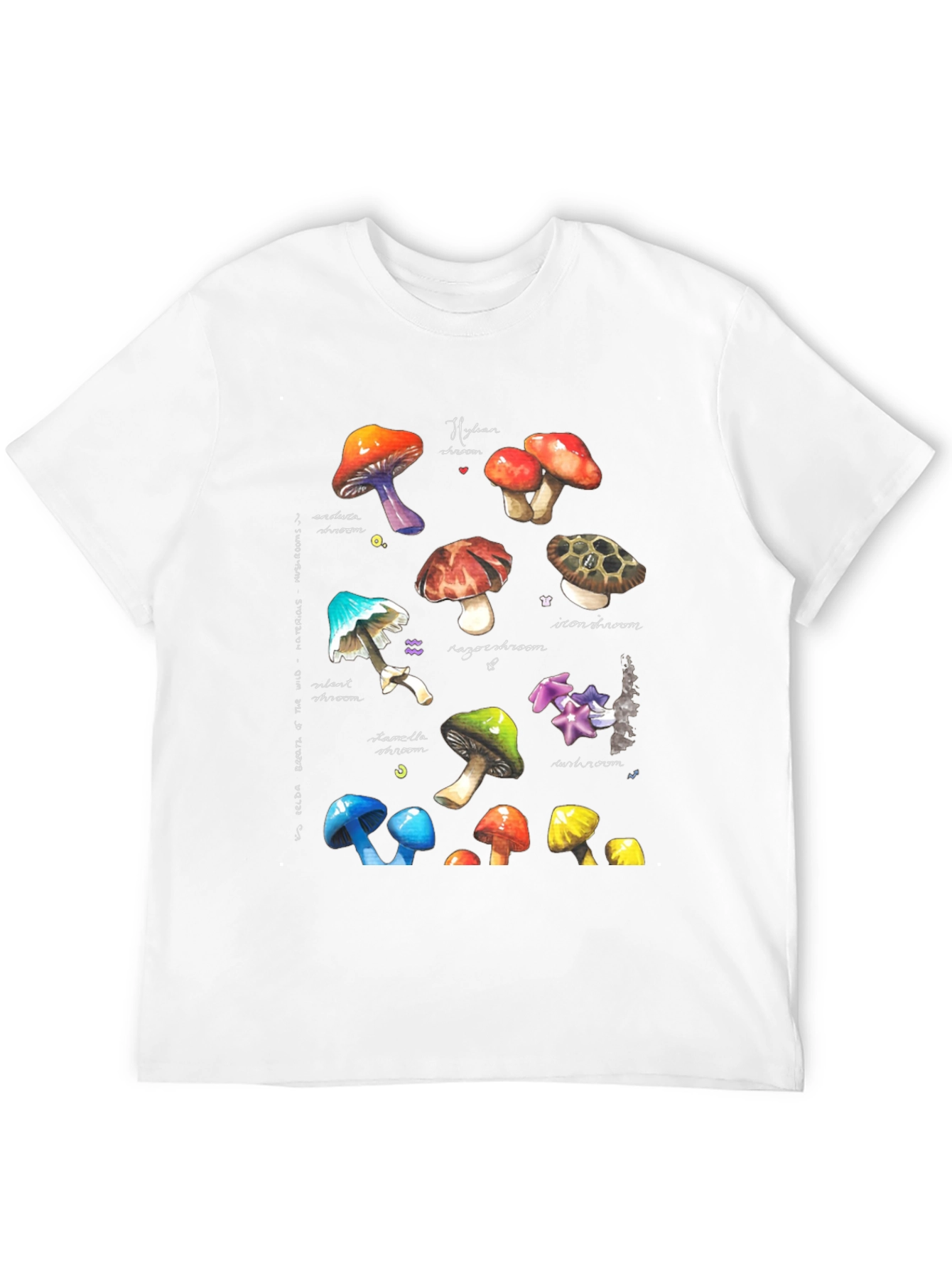Black Watercolor Mushroom Graphic Tee view 12