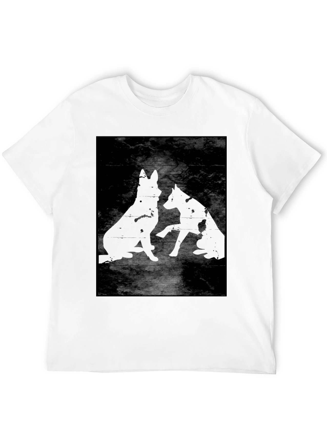Black Black Dog Silhouette Graphic T-Shirt view 12