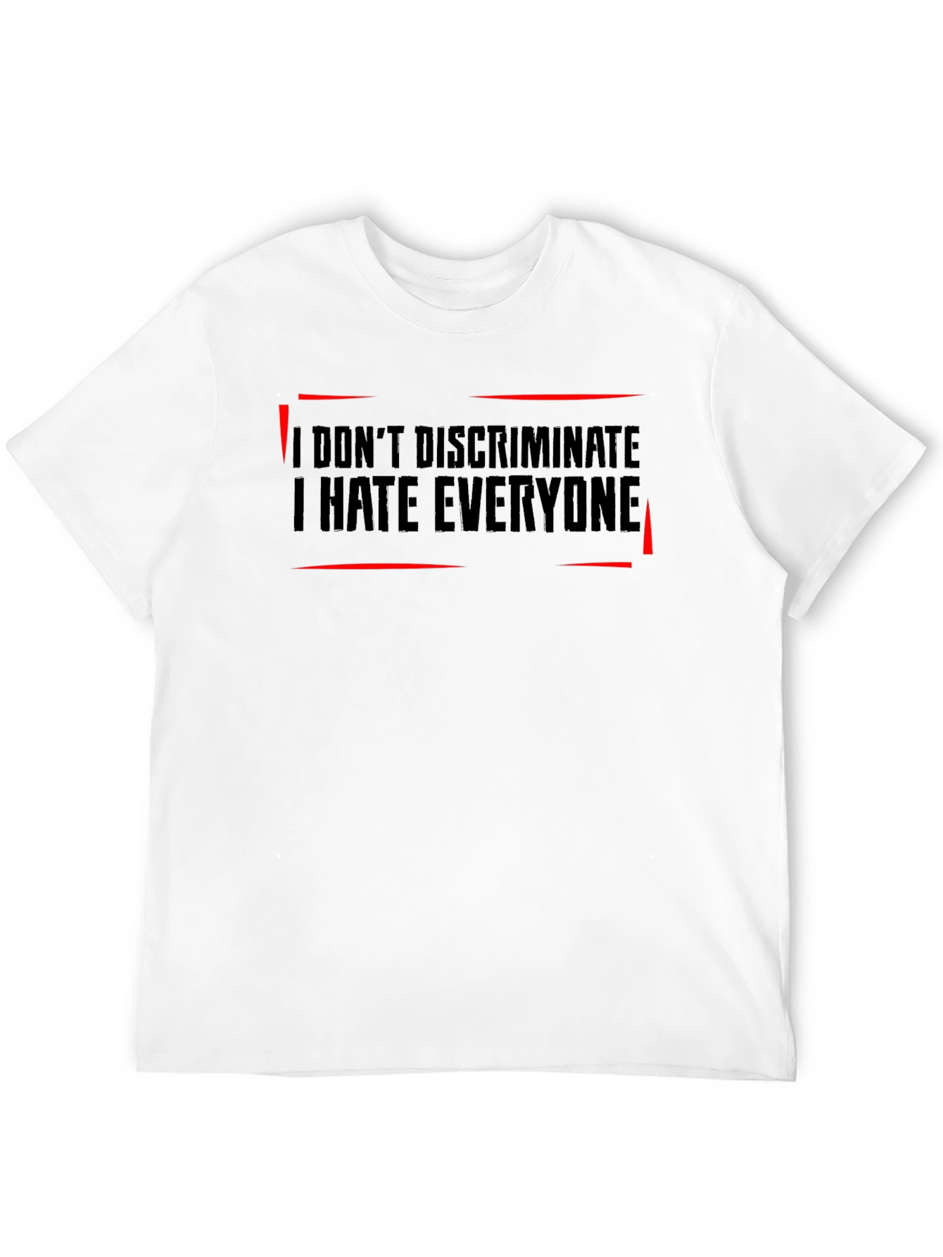 Black I Hate Everyone T-Shirt: Funny Sarcastic Graphic Tee view 12