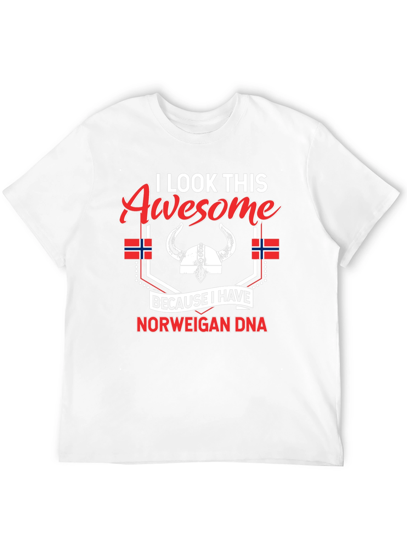 Black Awesome Norwegian DNA T-Shirt view 12