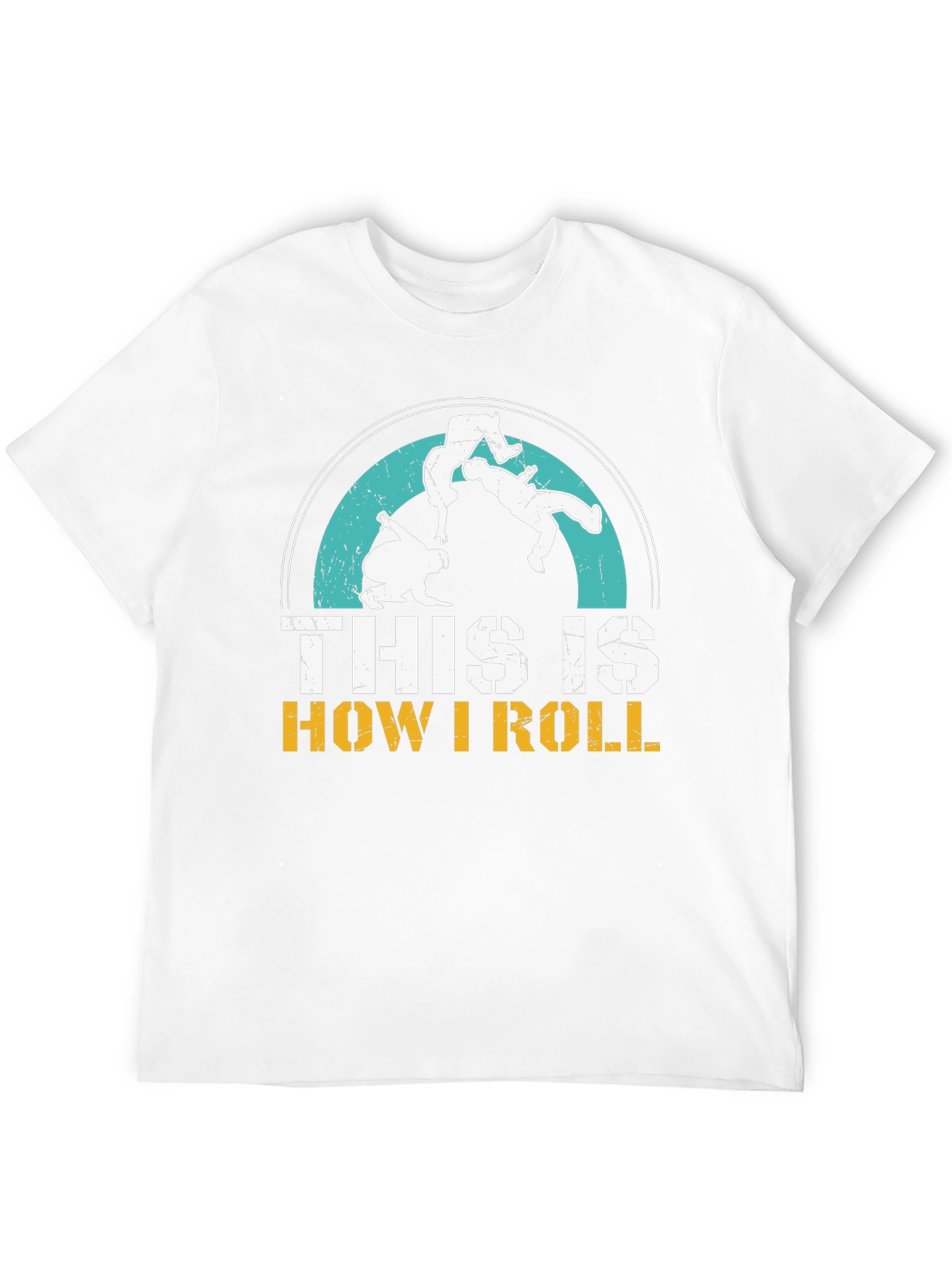 Black This is How I Roll Jiu Jitsu Black T-Shirt view 12