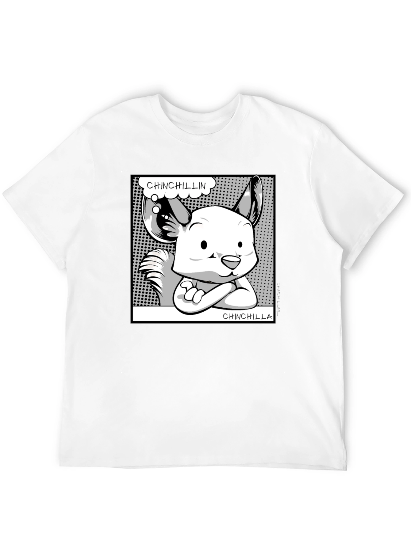 Black Chinchillin' Chinchilla Graphic Tee - Black view 12