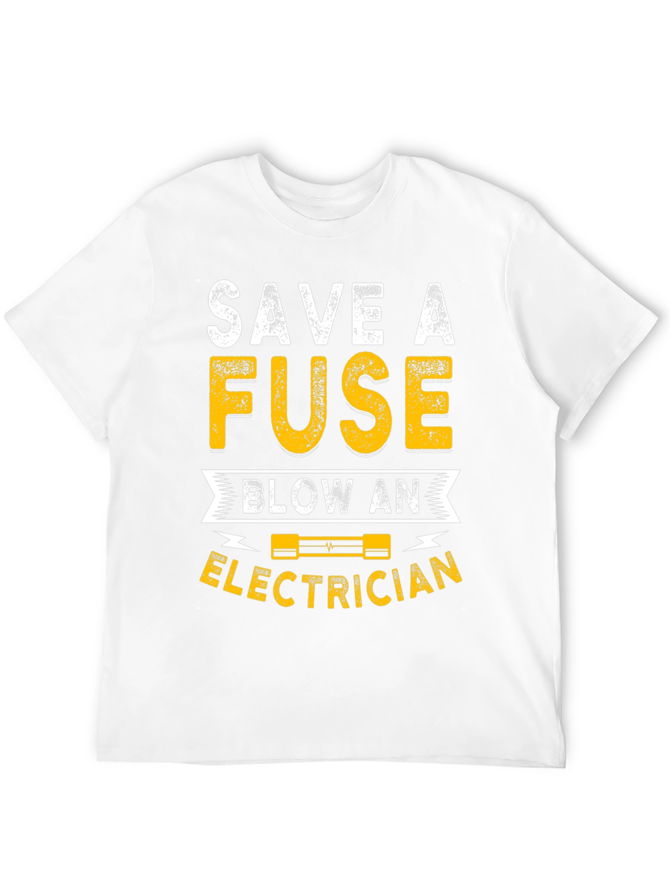 Black Save A Fuse Blow An Electrician Funny T-Shirt view 12