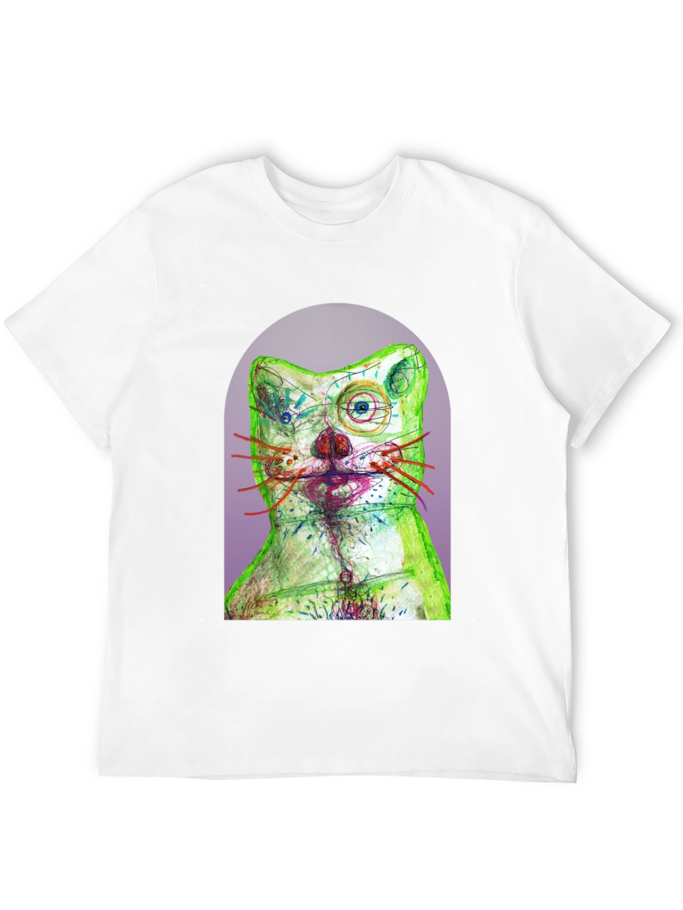 Black Artistic Cat Graphic T-Shirt - Unique Design view 12