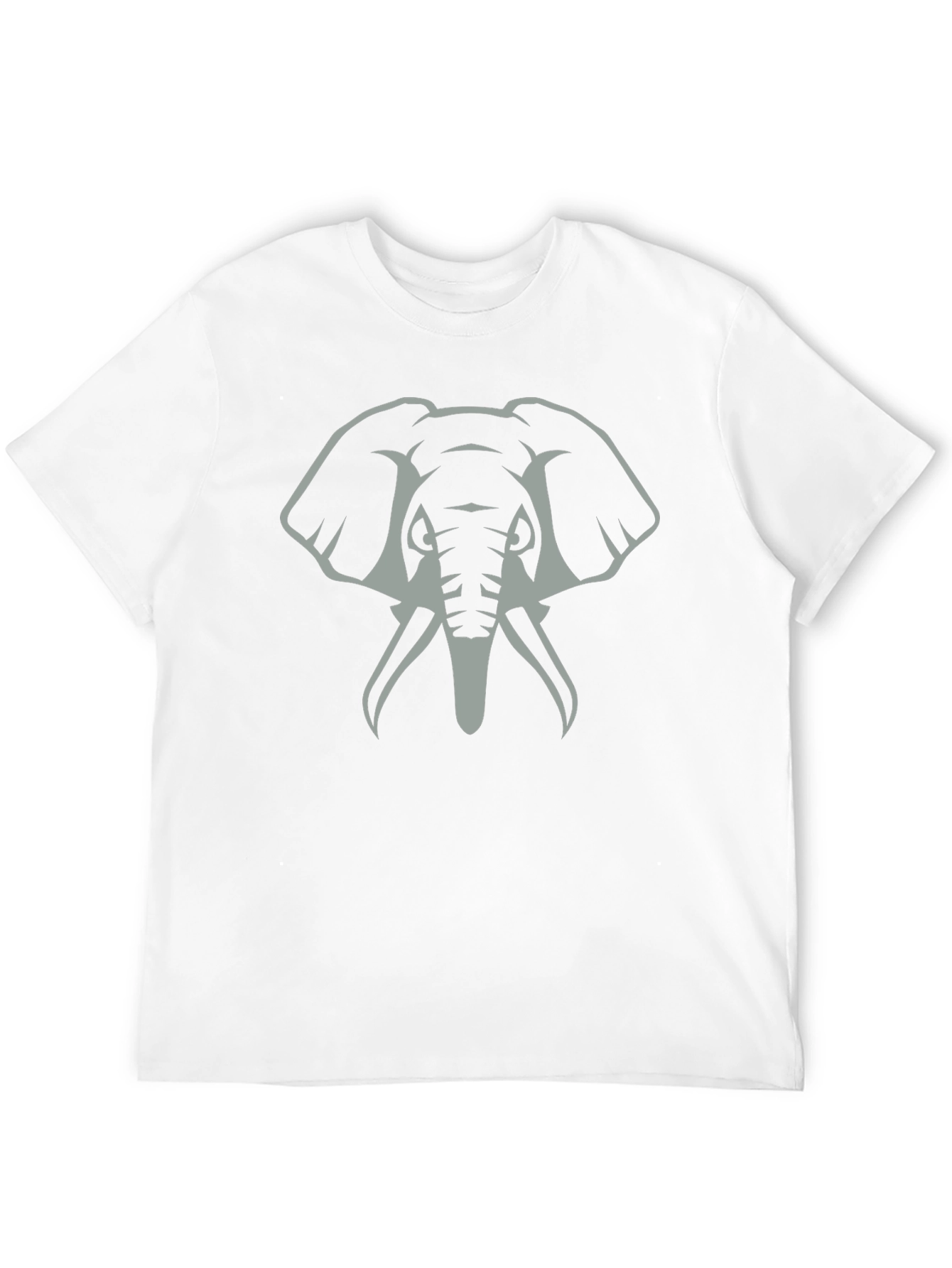 Elephant Graphic Tee - Mens Casual Black T-Shirt - 12