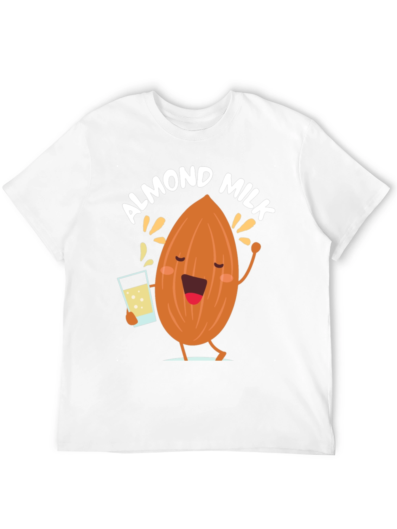 Black Almond Milk Graphic Tee - Funny Cartoon T-Shirt view 12