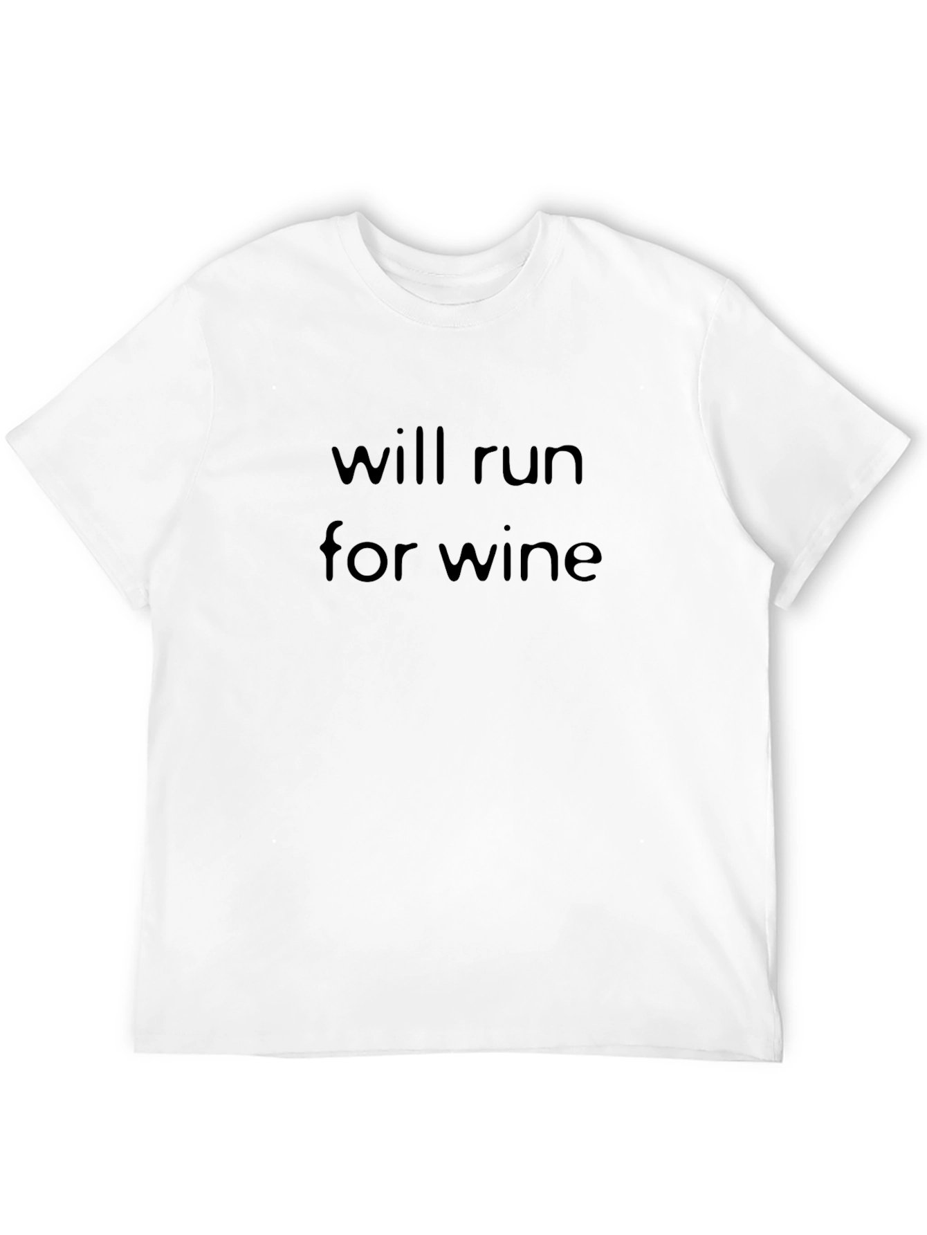 Black Will Run for Wine T-Shirt - Black view 12