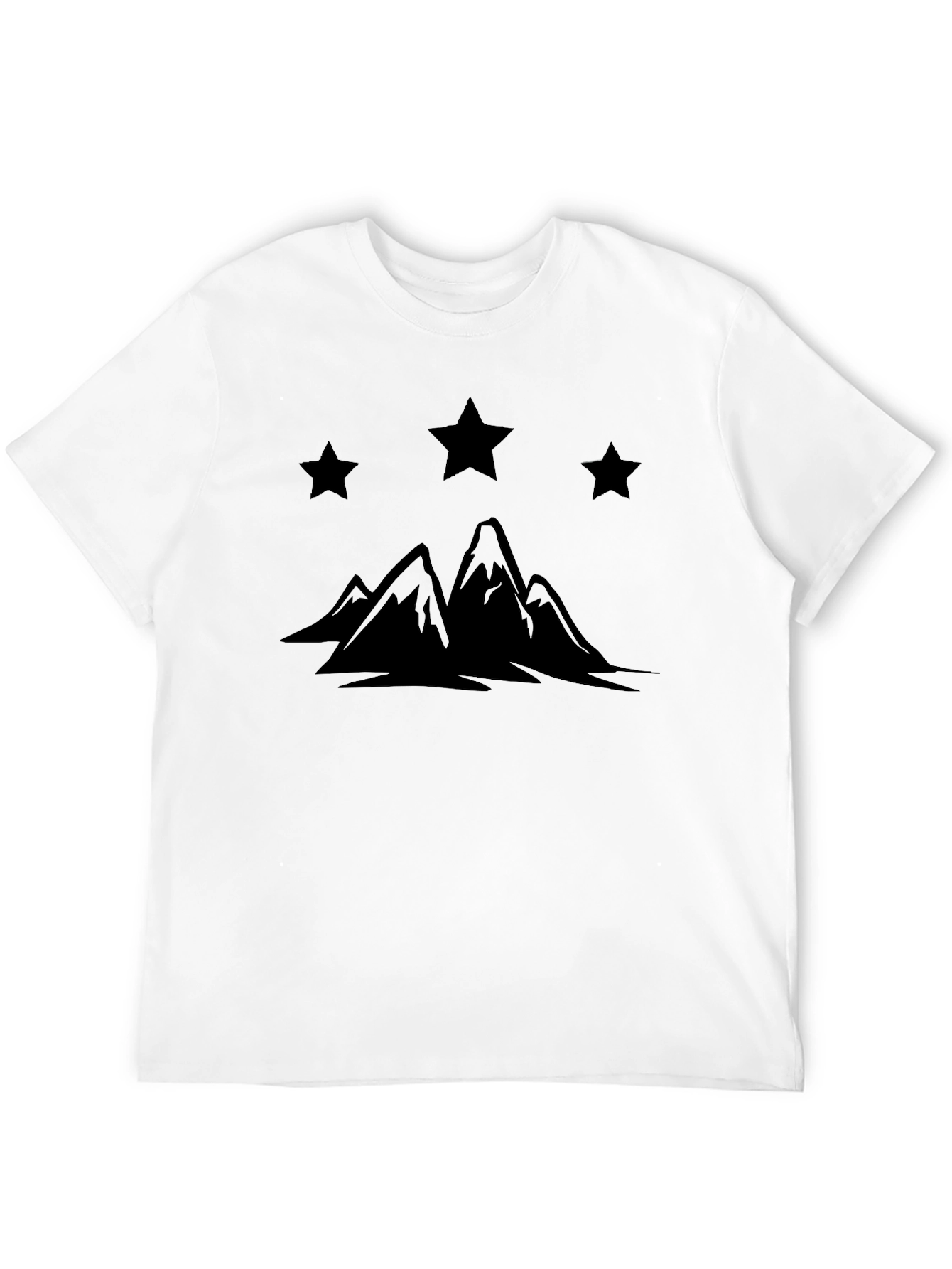 Black Mountain Stars Graphic Tee - Black Cotton Blend view 12
