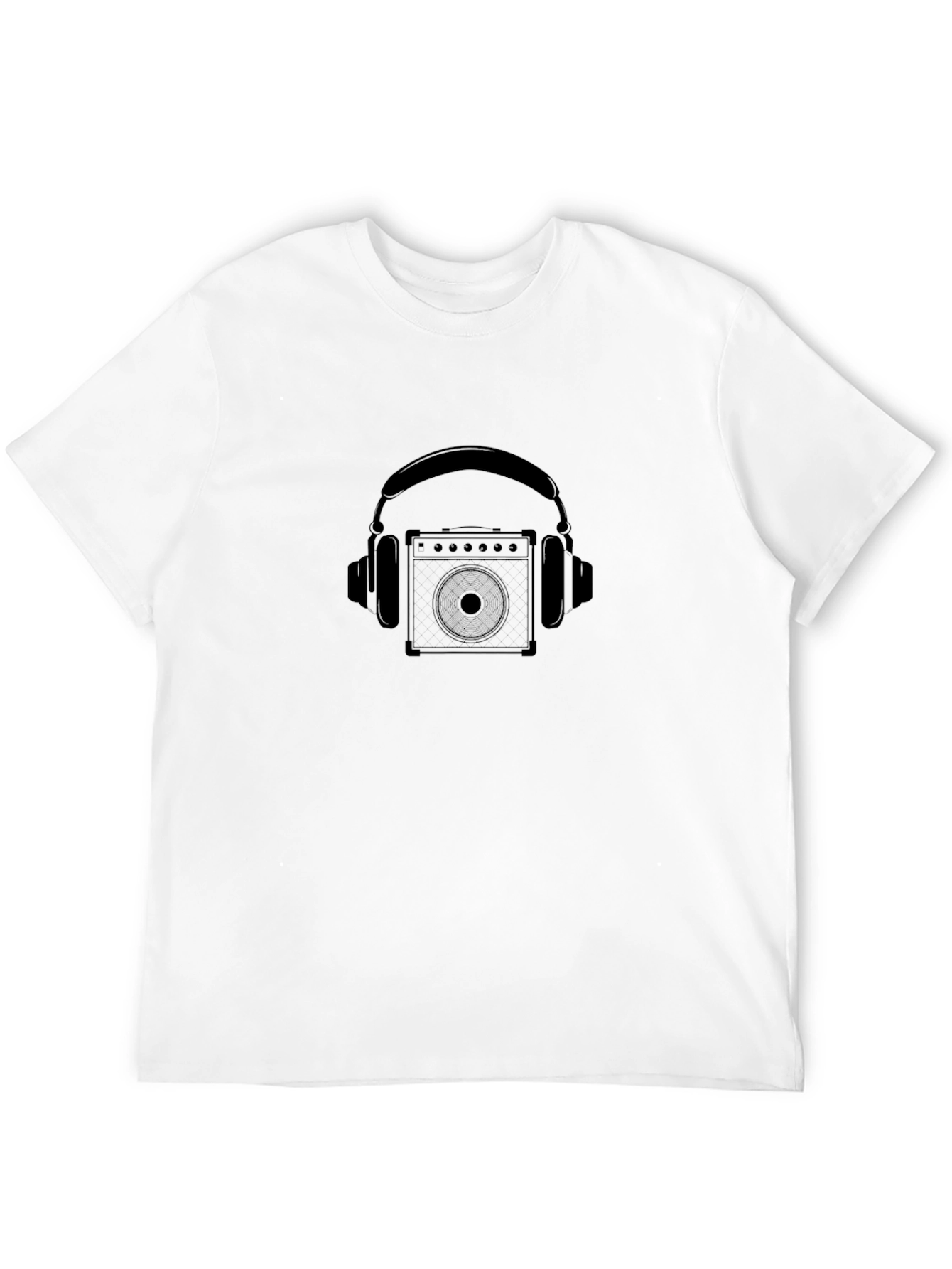 Black Headphones & Amp Graphic Black T-Shirt view 12