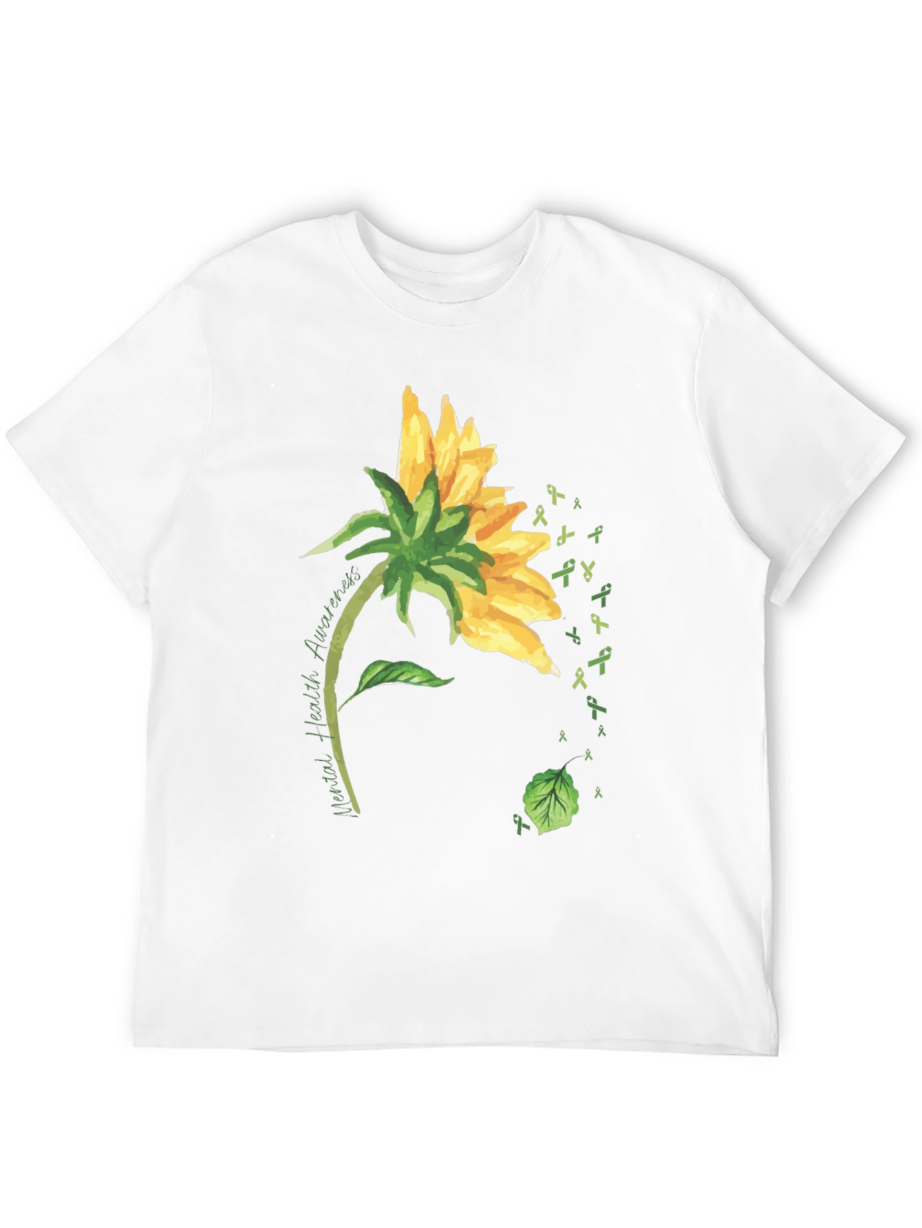 Black Mental Health Awareness Sunflower T-Shirt view 12