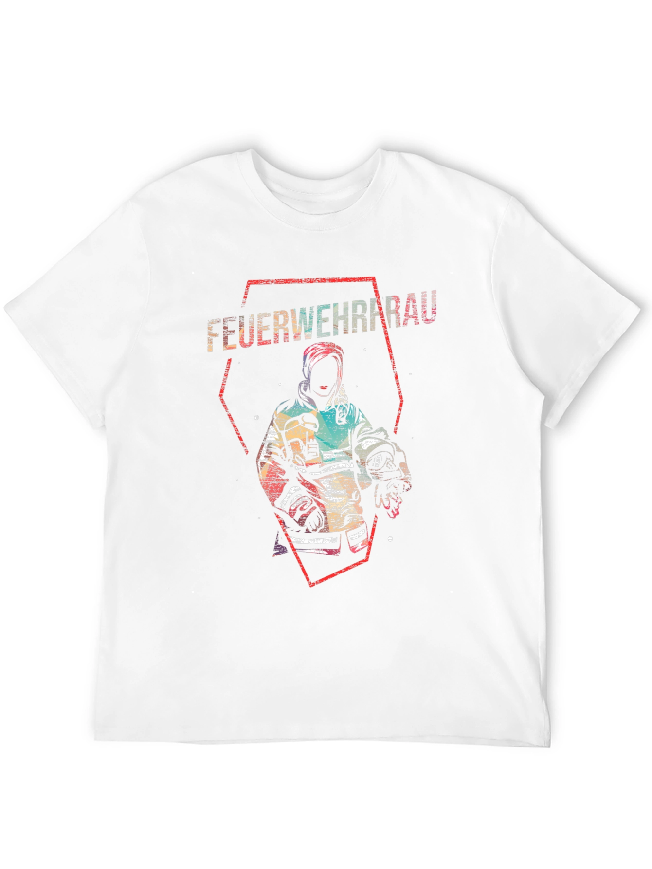 Black Feuerwehrfrau T-Shirt Firefighter Design view 12