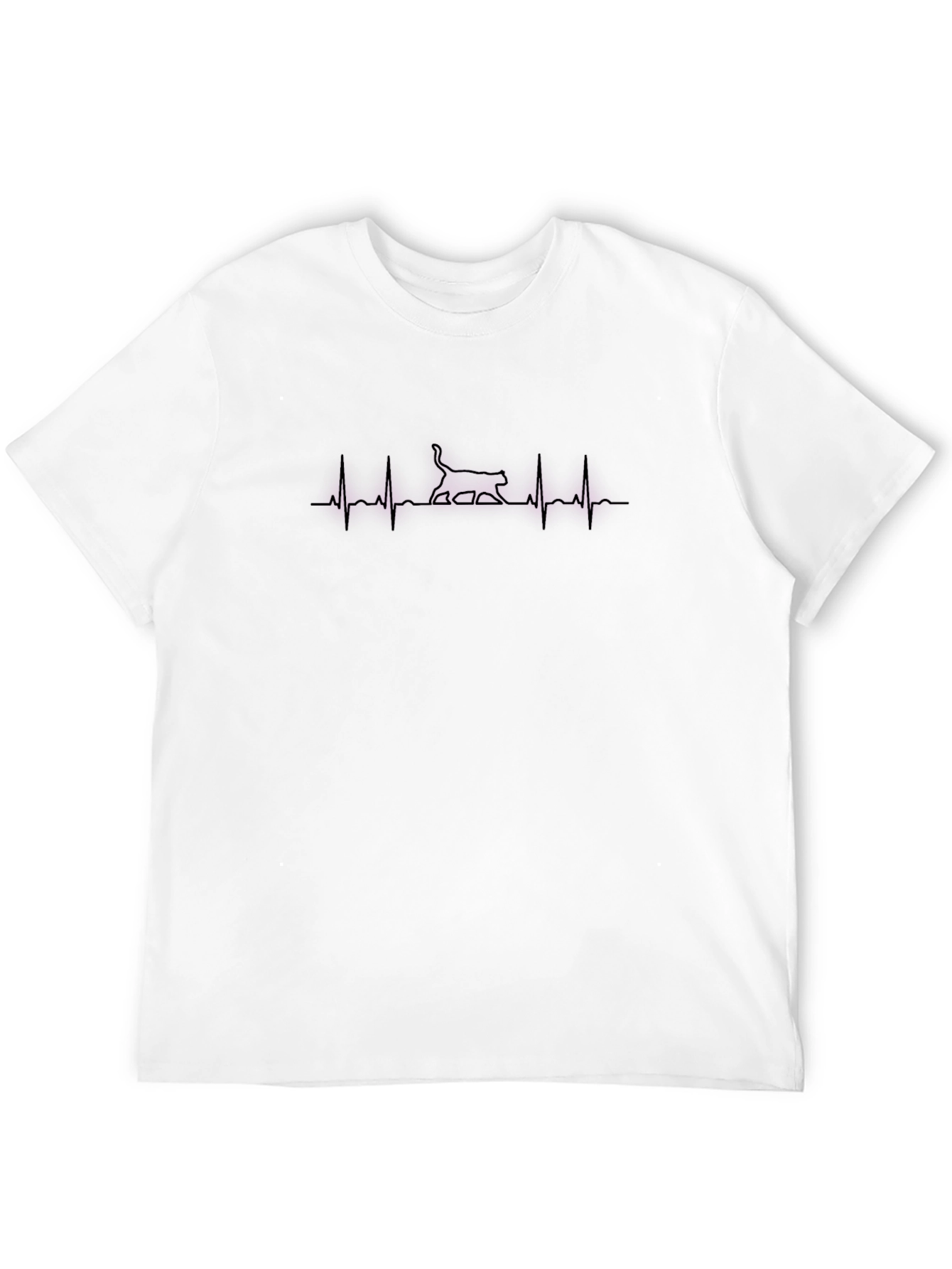 Black Cat Heartbeat T-Shirt - Purrfect for Cat Lovers! view 12