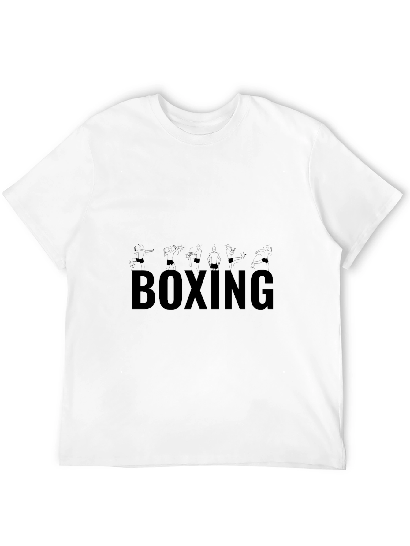 Black Boxing Graphic Print Black T-Shirt view 12
