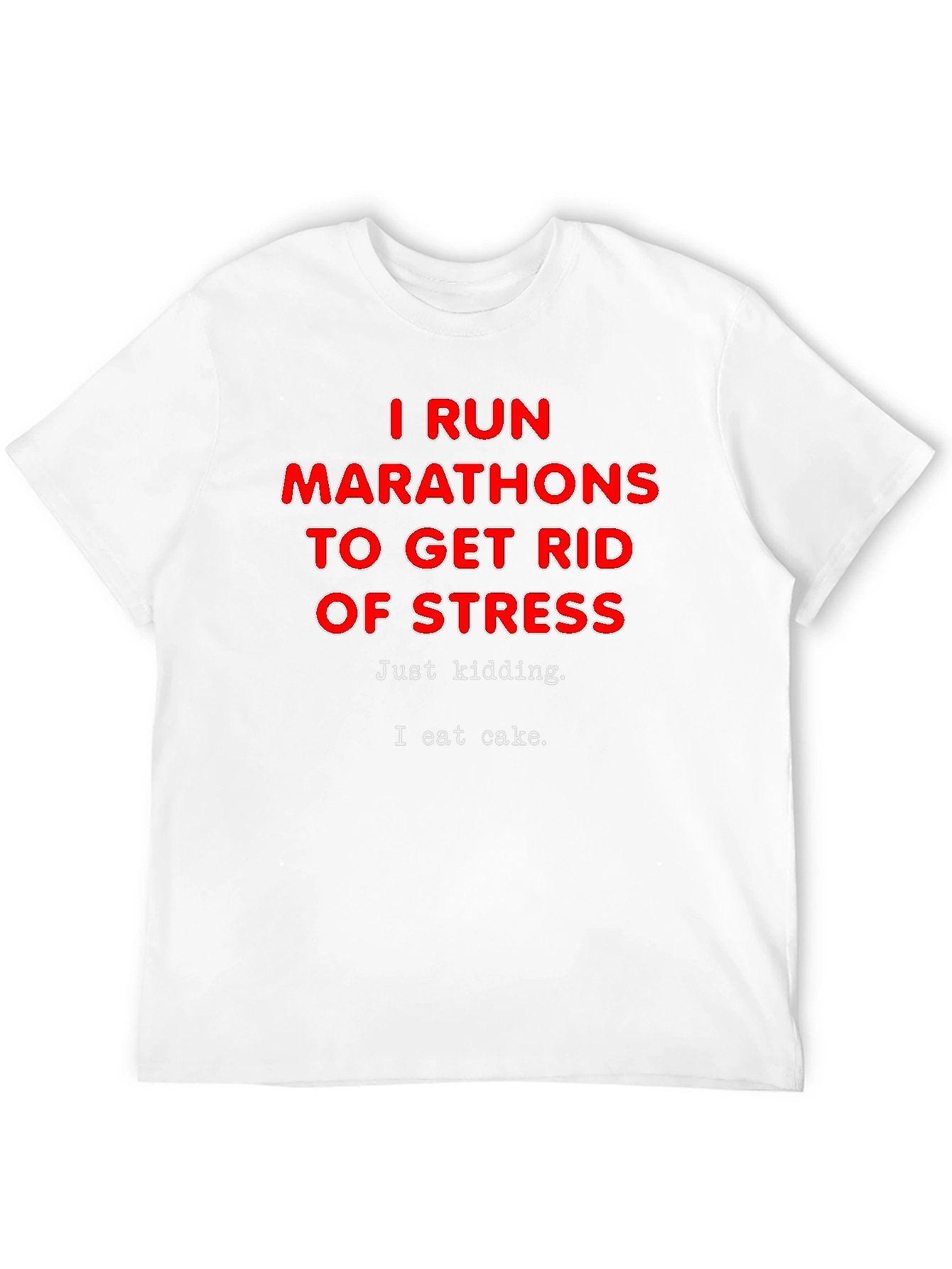 Black Funny Marathon Runner T-Shirt - I Eat Cake Design view 12