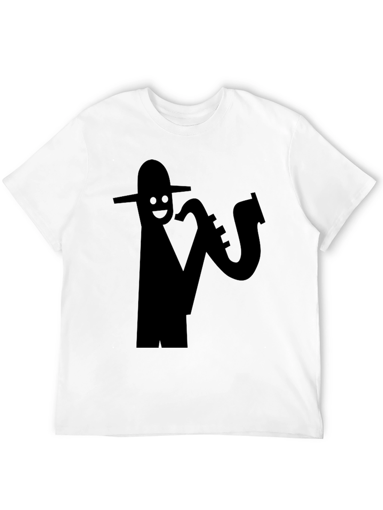 Black Cool Saxophone Player Black T-Shirt view 12